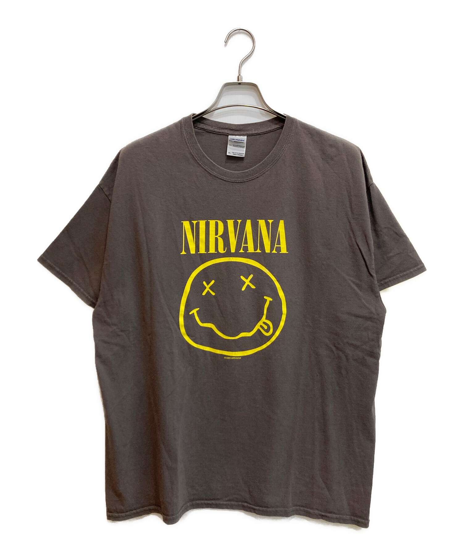 NIRVANA SMILE オフィシャル スマイル Tシャツ GILDAN XL 中古・古着通販】GILDAN (ギルダン) 00'S SMILE TEE グレー サイズ:XL