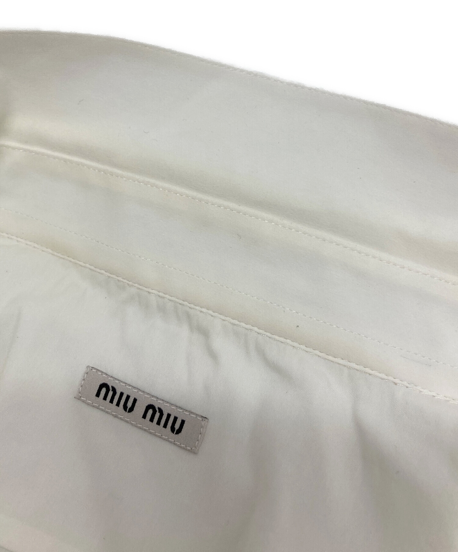 中古・古着通販】MIU MIU (ミュウミュウ) 長袖シャツ ホワイト サイズ