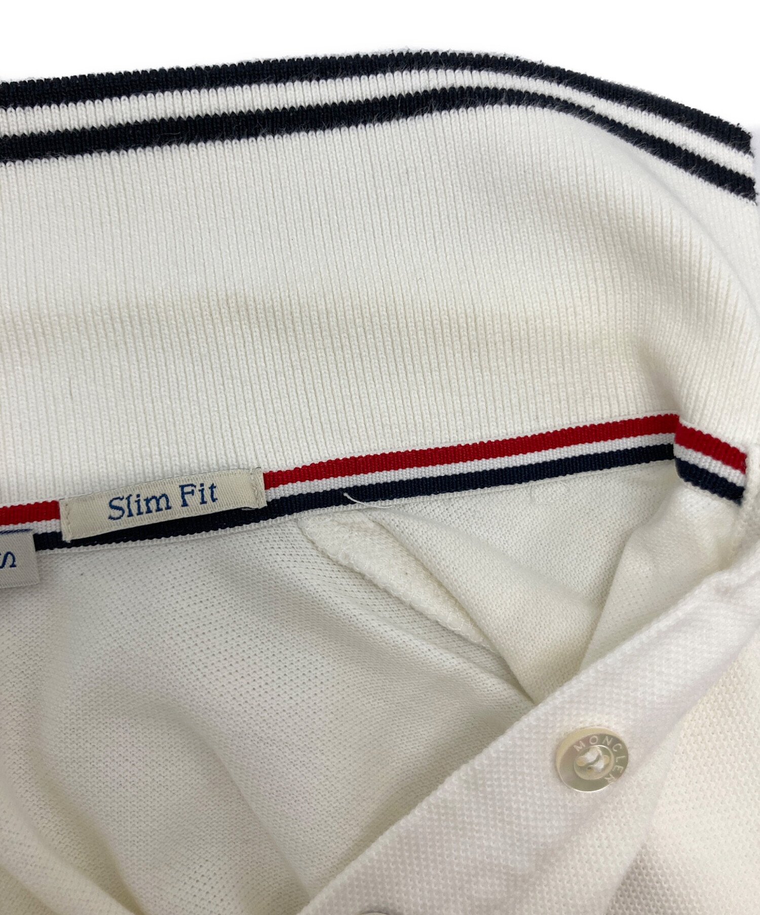 中古・古着通販】MONCLER (モンクレール) ワッペンポロシャツ ホワイト