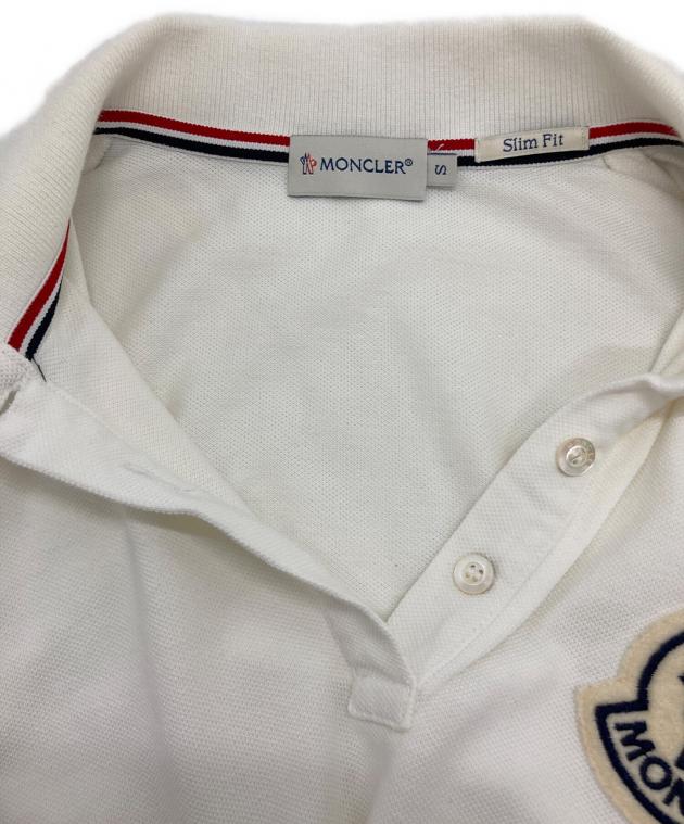 中古・古着通販】MONCLER (モンクレール) ワッペンポロシャツ ホワイト