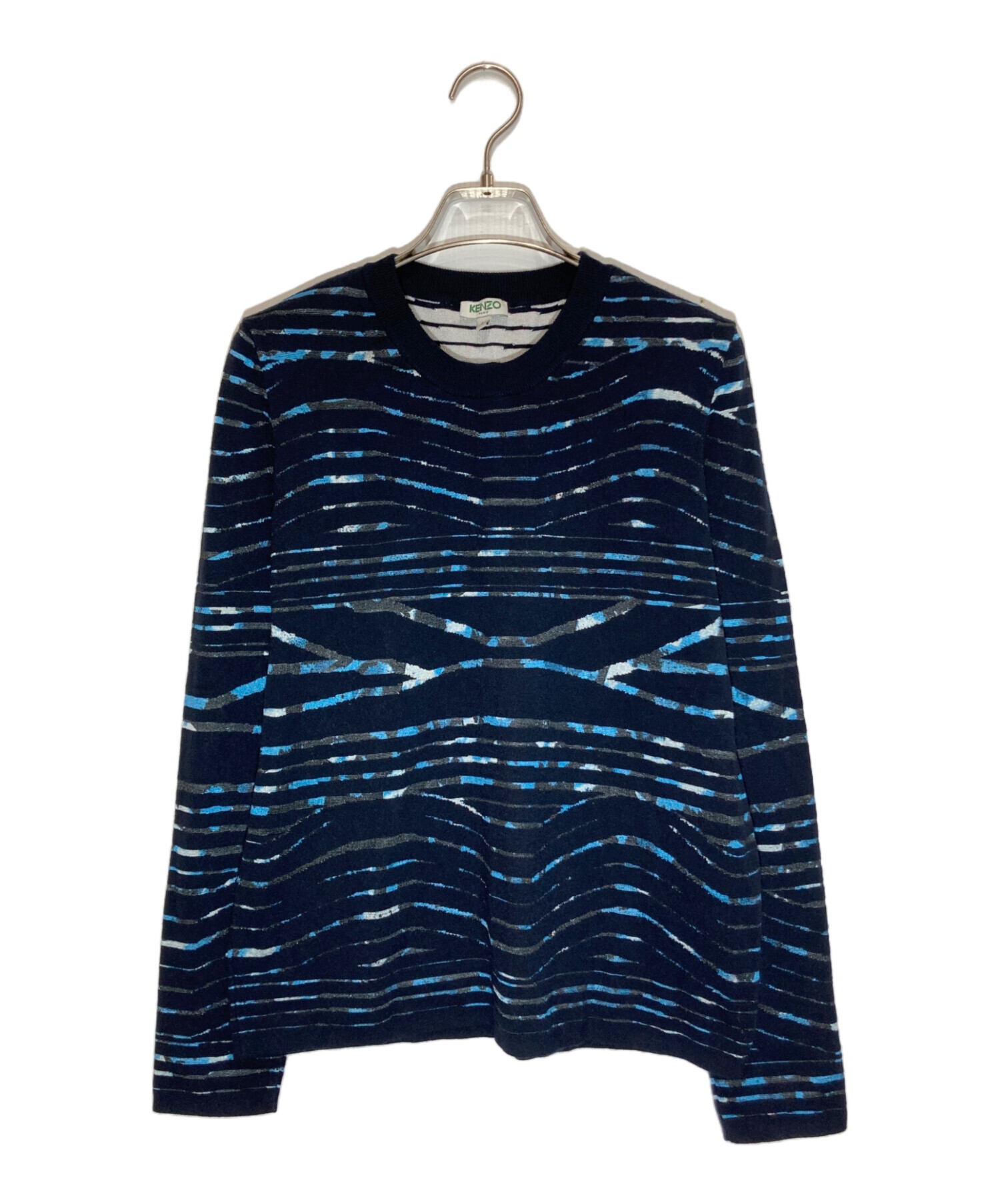 中古・古着通販】KENZO (ケンゾー) クルーネックニット ネイビー