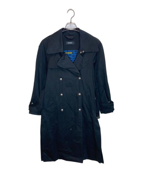 中古・古着通販】DIESEL (ディーゼル) トレンチコート ブラック サイズ