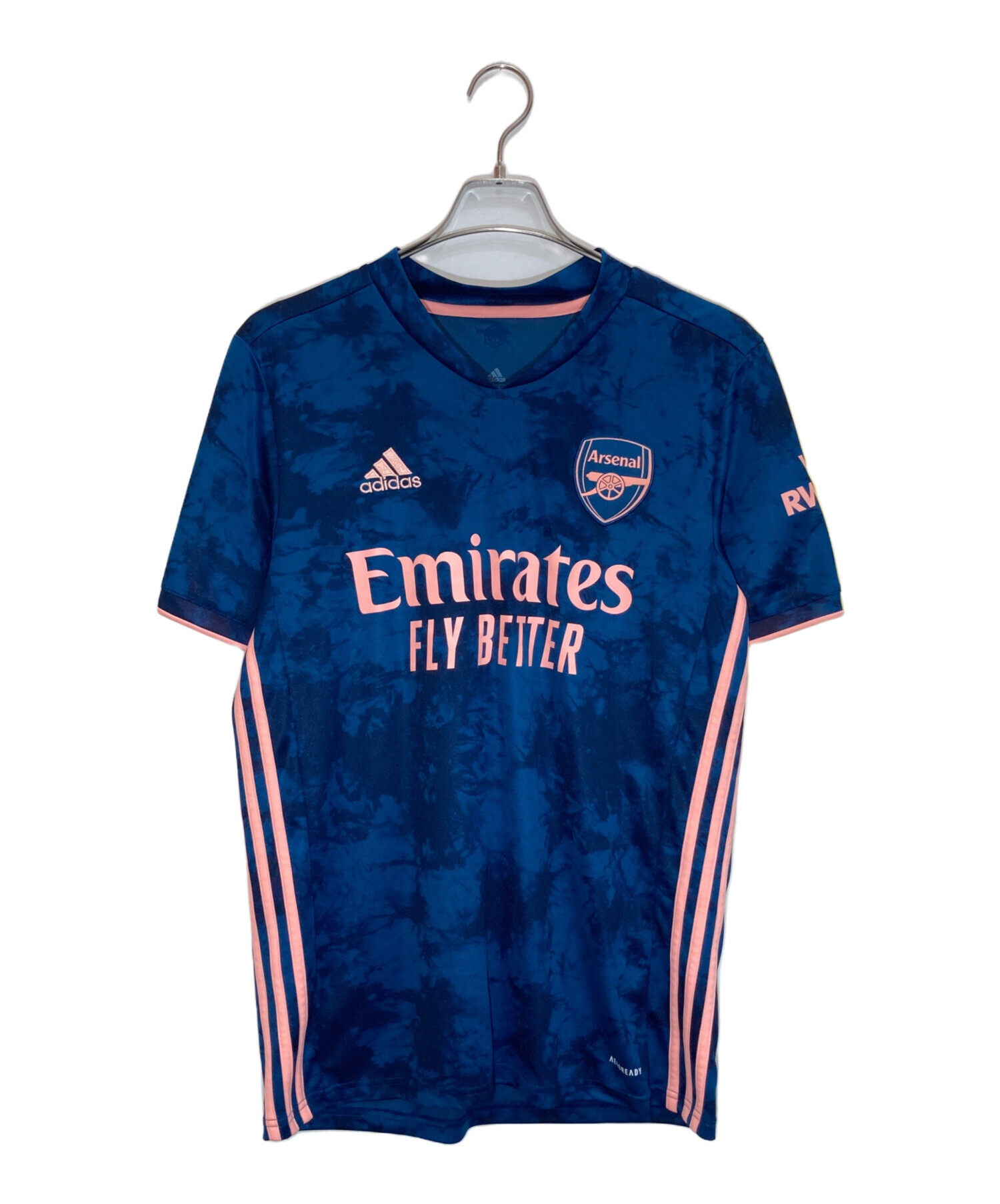 中古・古着通販】adidas (アディダス) ゲームシャツ ネイビー×ピンク