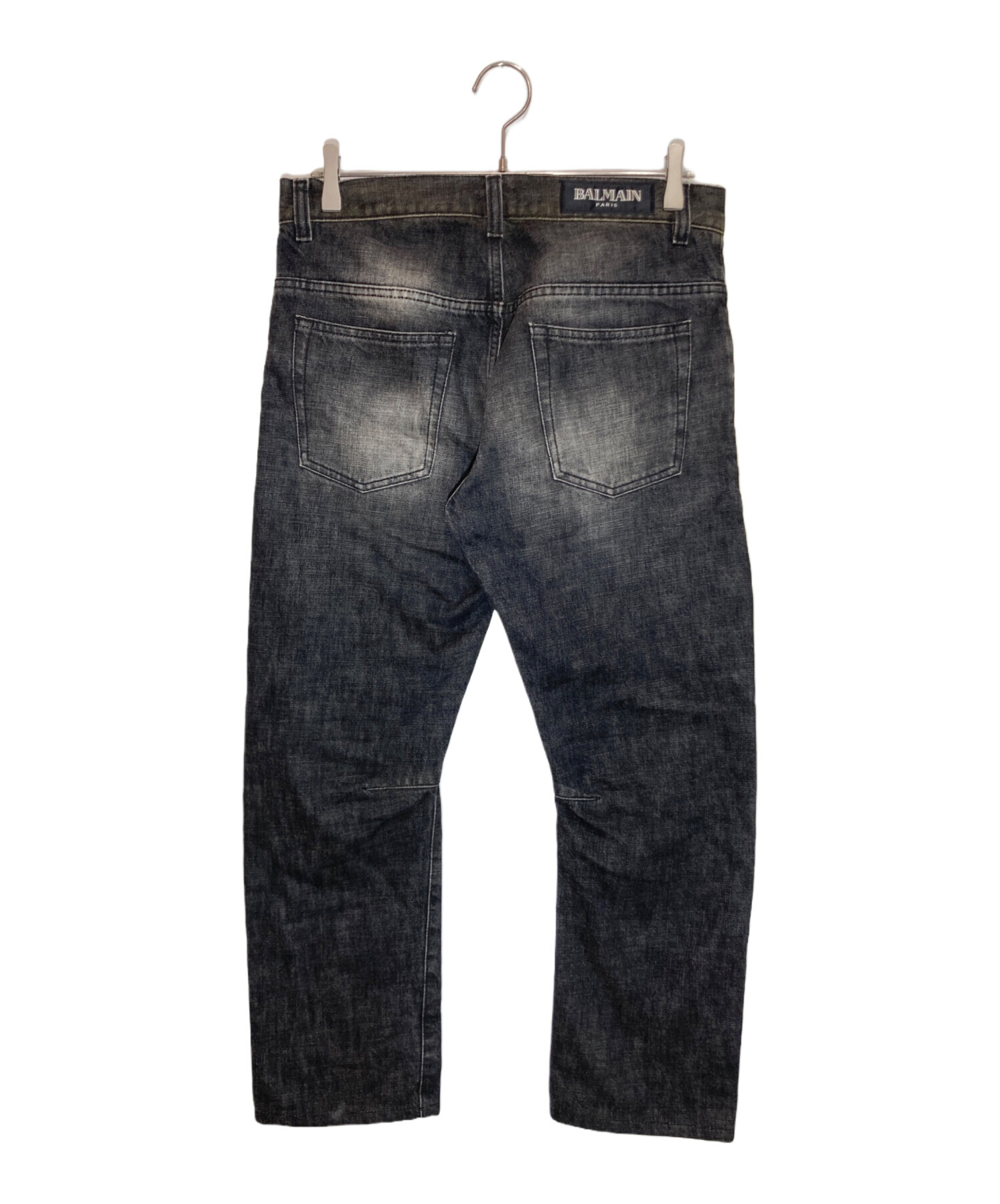 中古・古着通販】BALMAIN (バルマン) デニムパンツ ブラック サイズ