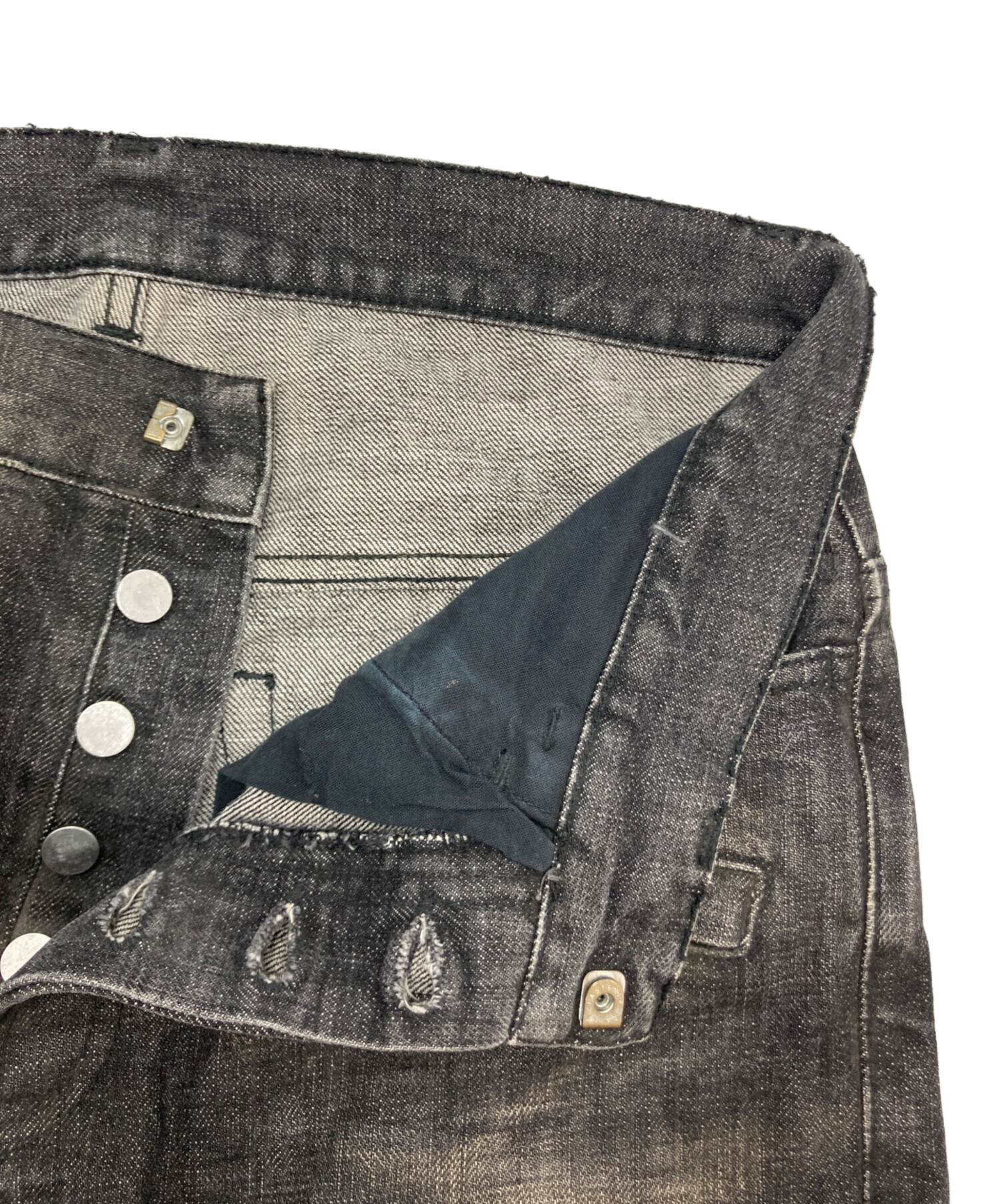 中古・古着通販】BALMAIN (バルマン) デニムパンツ ブラック サイズ