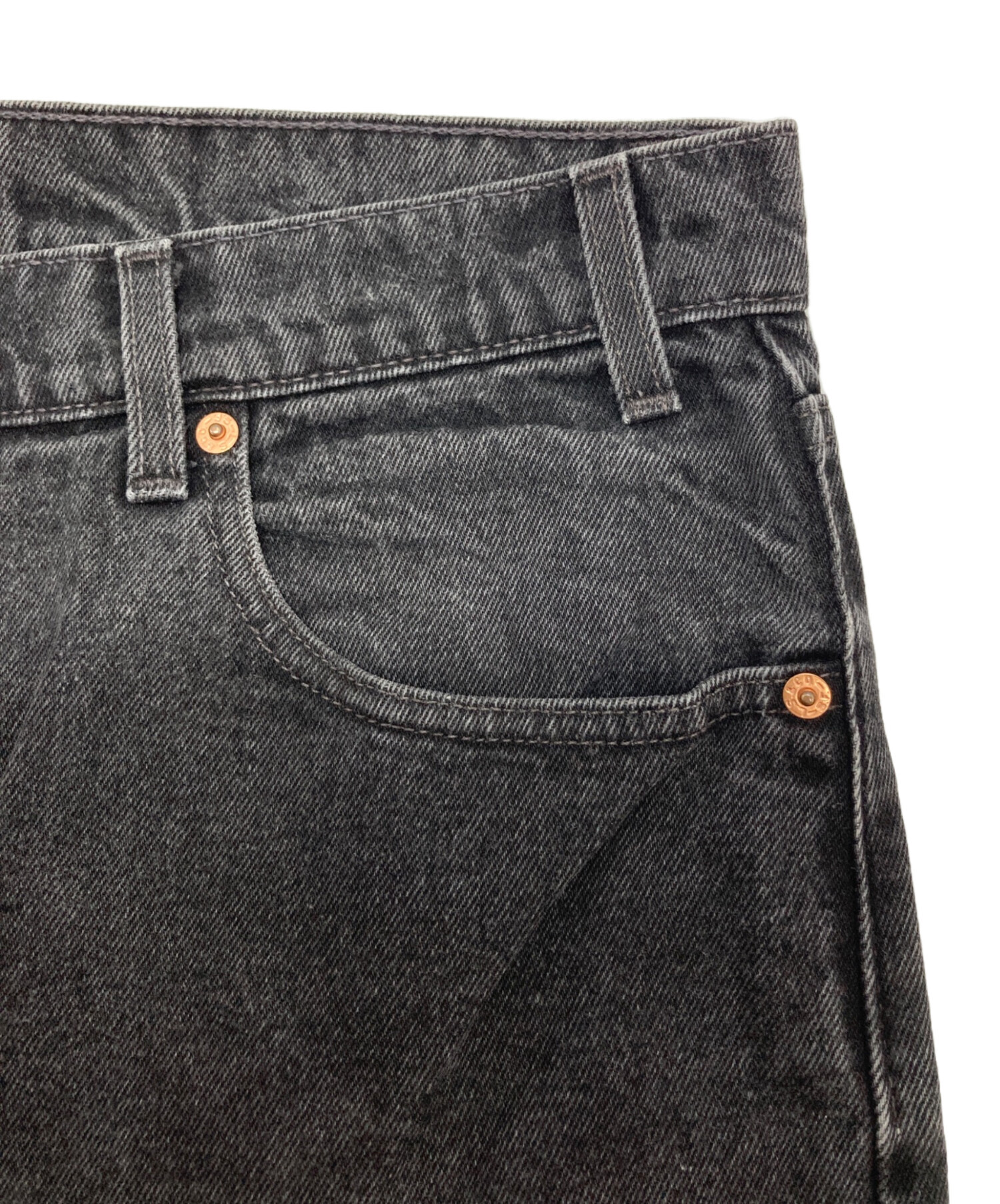 中古・古着通販】LEVI'S (リーバイス) 後染め550ブラックデニムパンツ