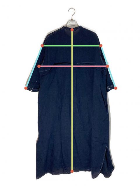 中古・古着通販】NUME (ヌメ) リネンスタンドカラーワンピース