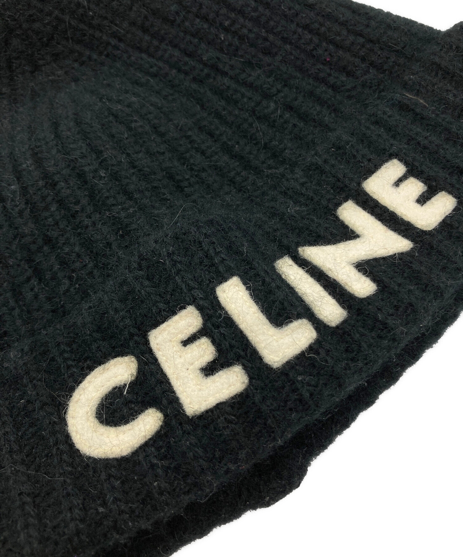 中古・古着通販】CELINE (セリーヌ) エンブロイダリーロゴニット帽