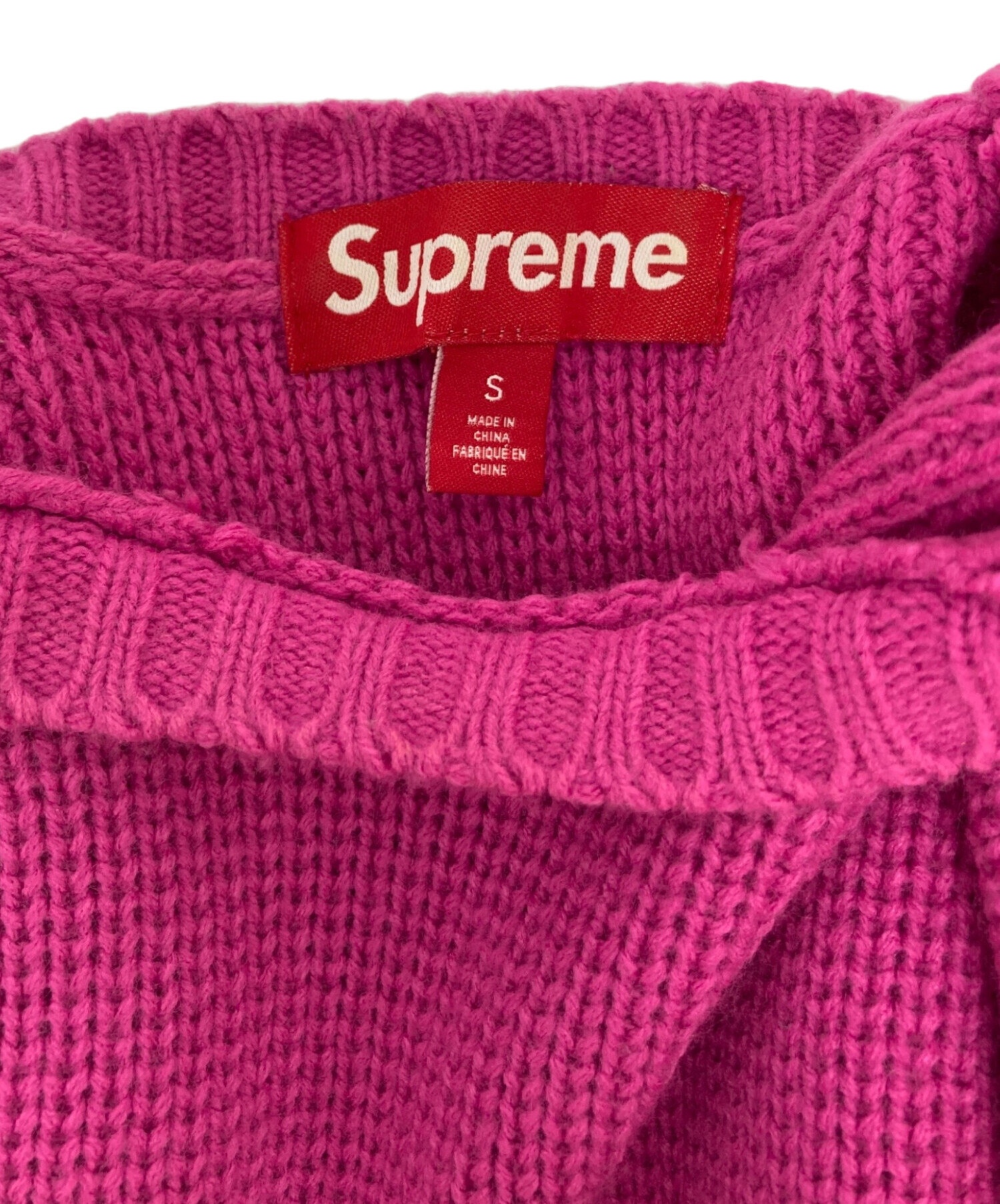 中古・古着通販】Supreme (シュプリーム) chest stripe sweater ピンク