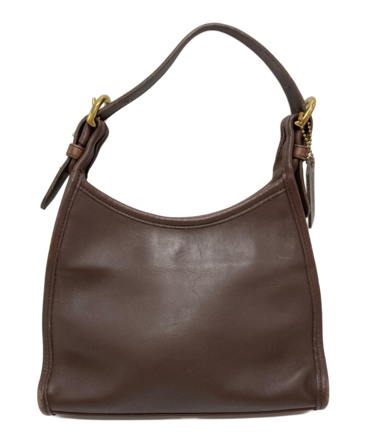 中古・古着通販】COACH (コーチ) レザーワンショルダーバッグ ブラウン