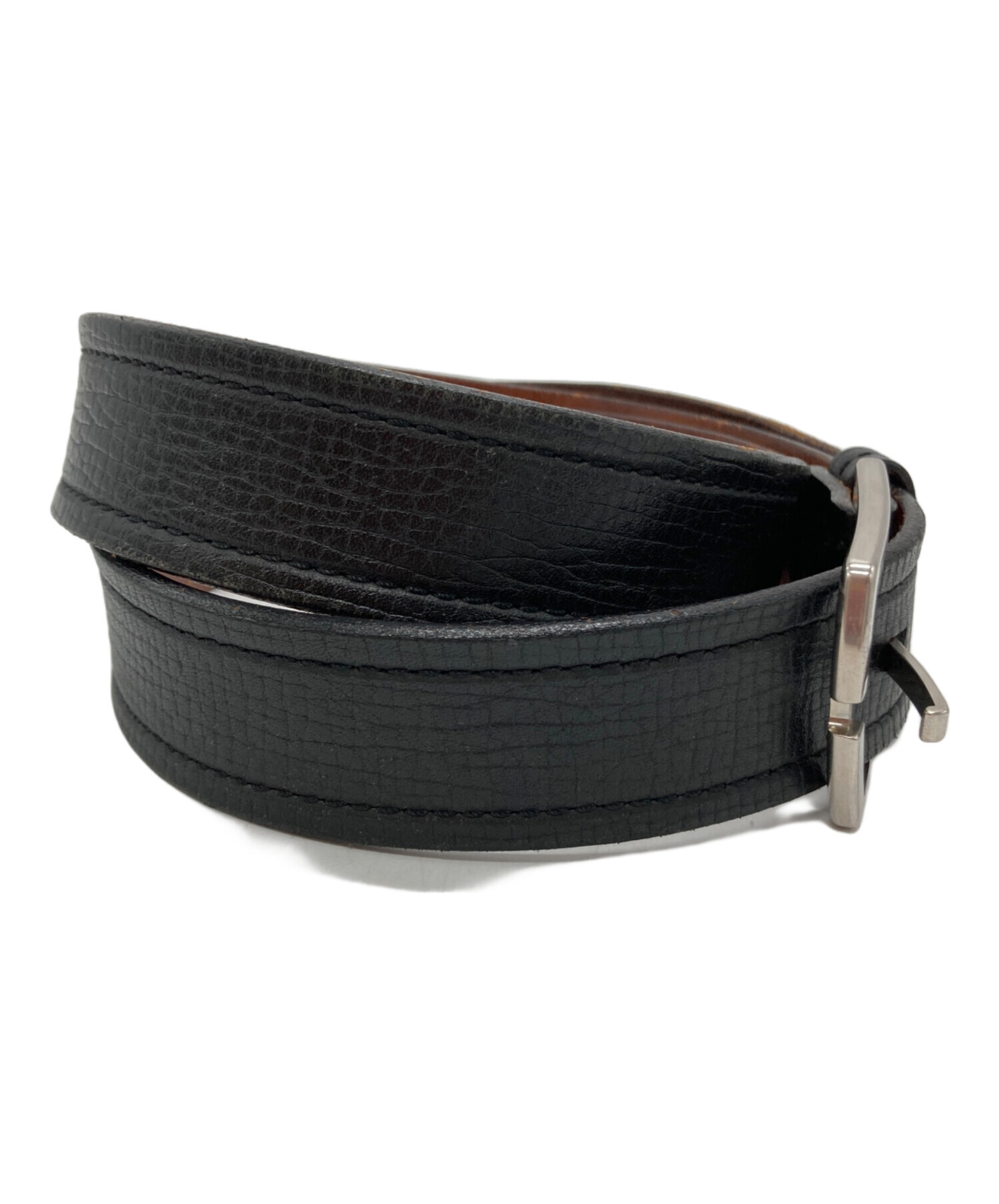 中古・古着通販】LOEWE (ロエベ) レザーベルト ブラウン×ブラック