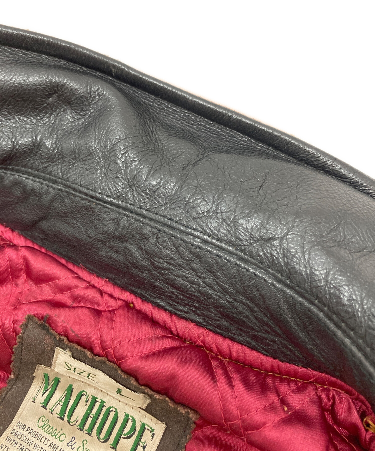 中古・古着通販】MACHIPE (マックホープ) レザー切替スタジャン