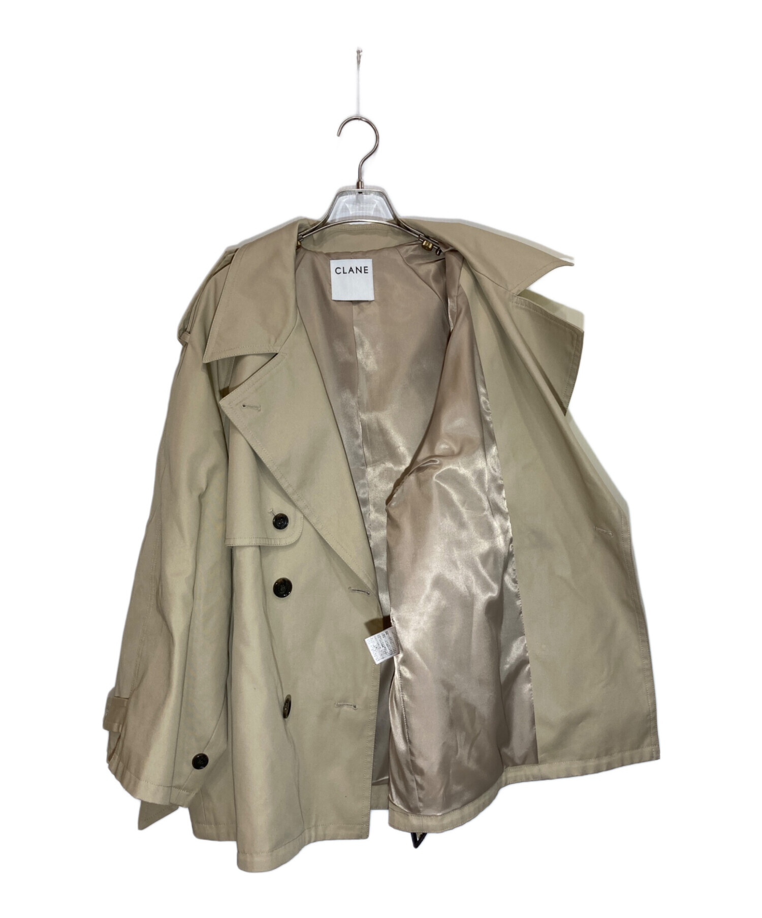 中古・古着通販】CLANE (クラネ) OVER SHORT TRENCH COAT ベージュ