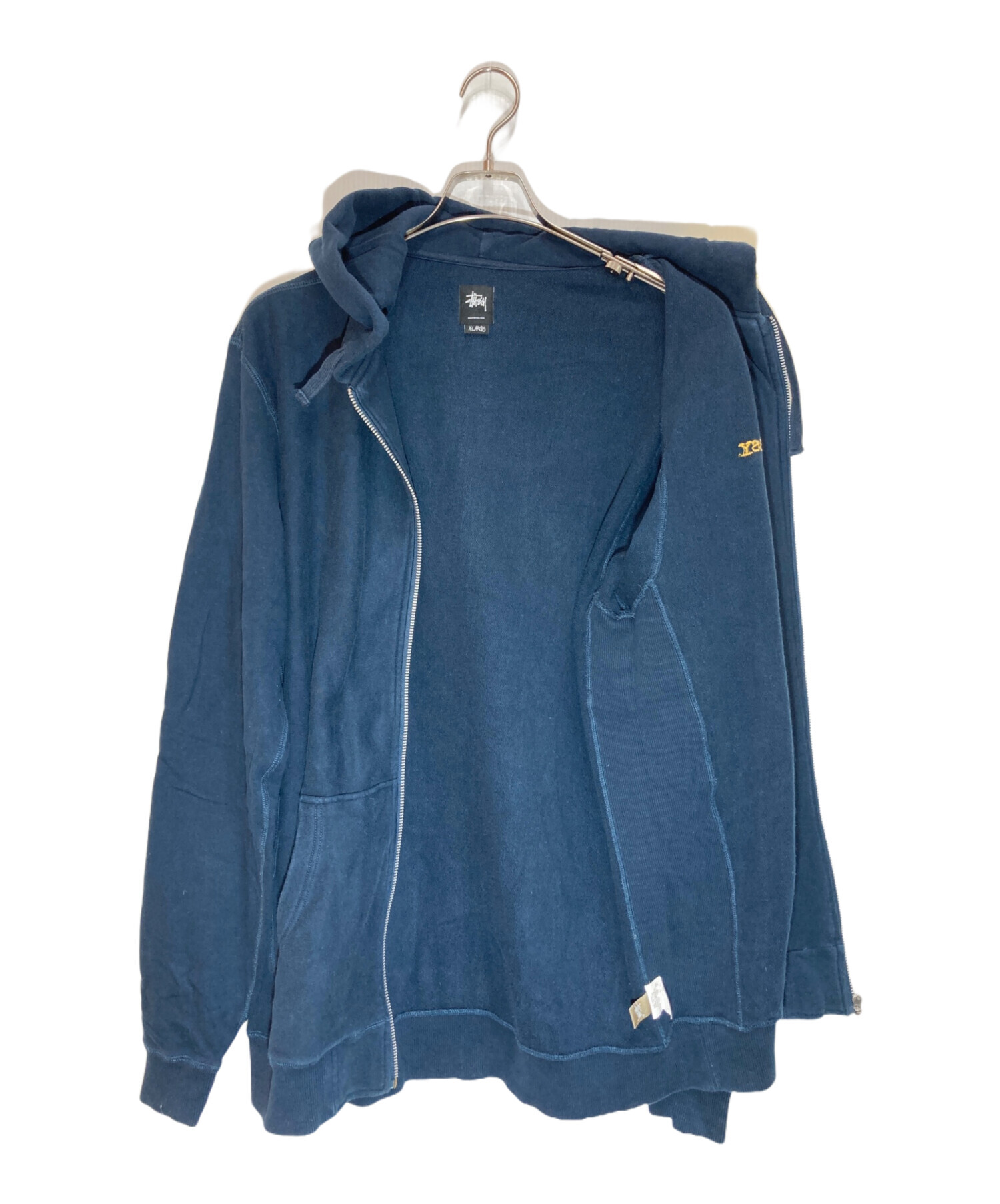 中古・古着通販】stussy (ステューシー) ロゴ刺繍ジップパーカー