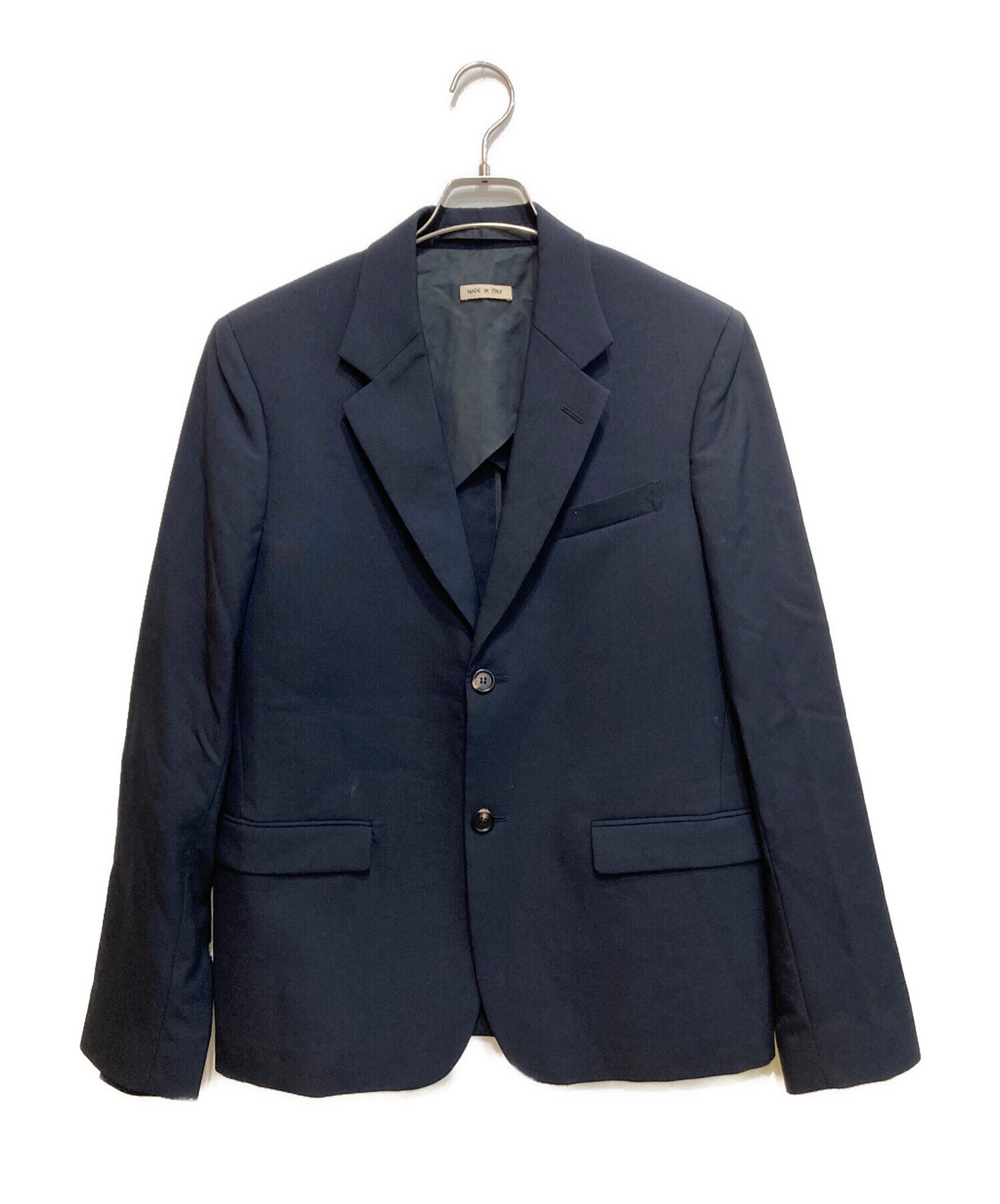 【国内正規品】MARNI ウールジャケット ネイビー 44 中古・古着通販】MARNI (マルニ) ウールテーラードジャケット ネイビー