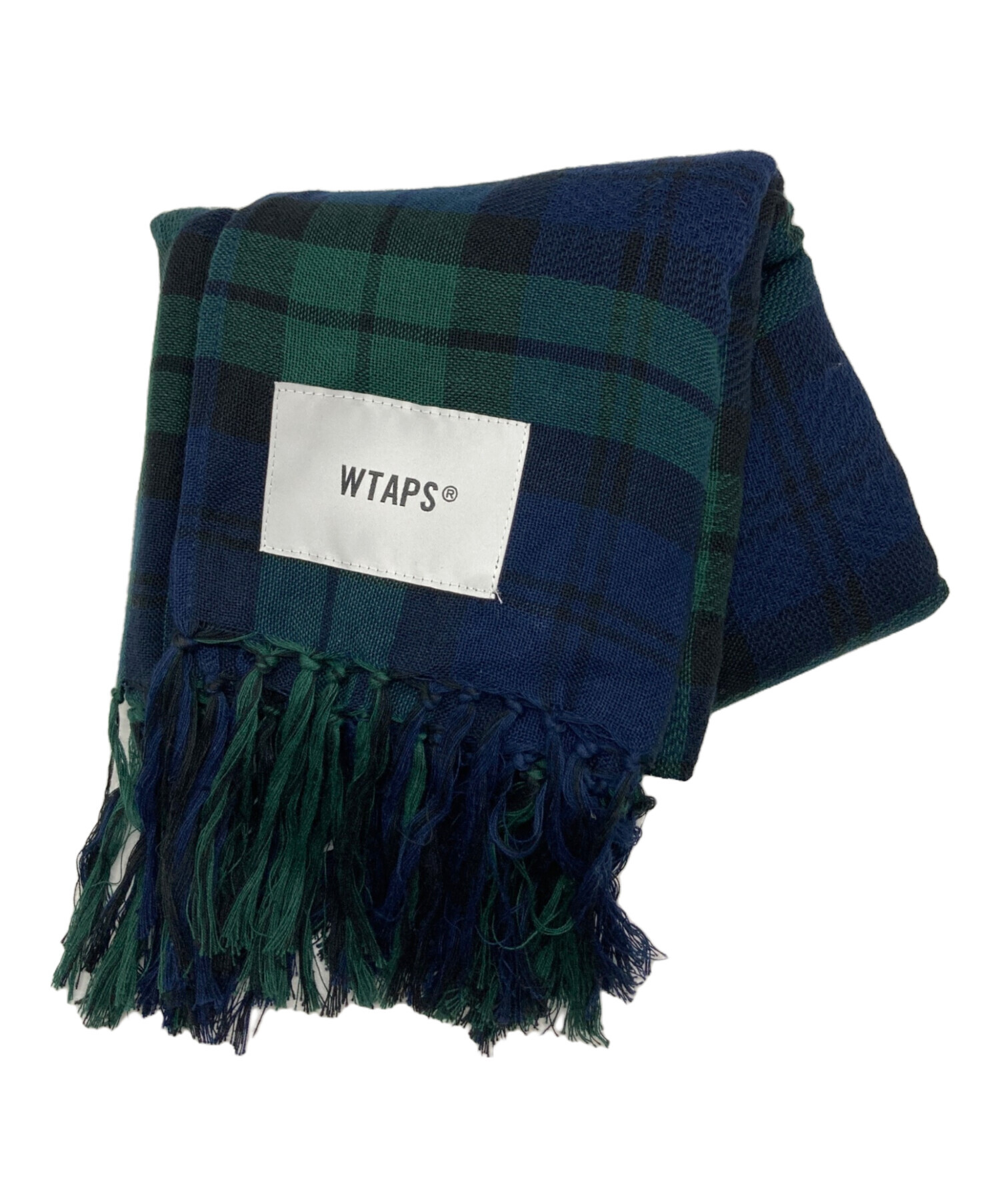 WTAPS シェマグ　ストール 中古・古着通販】WTAPS (ダブルタップス) チェックストール グリーン