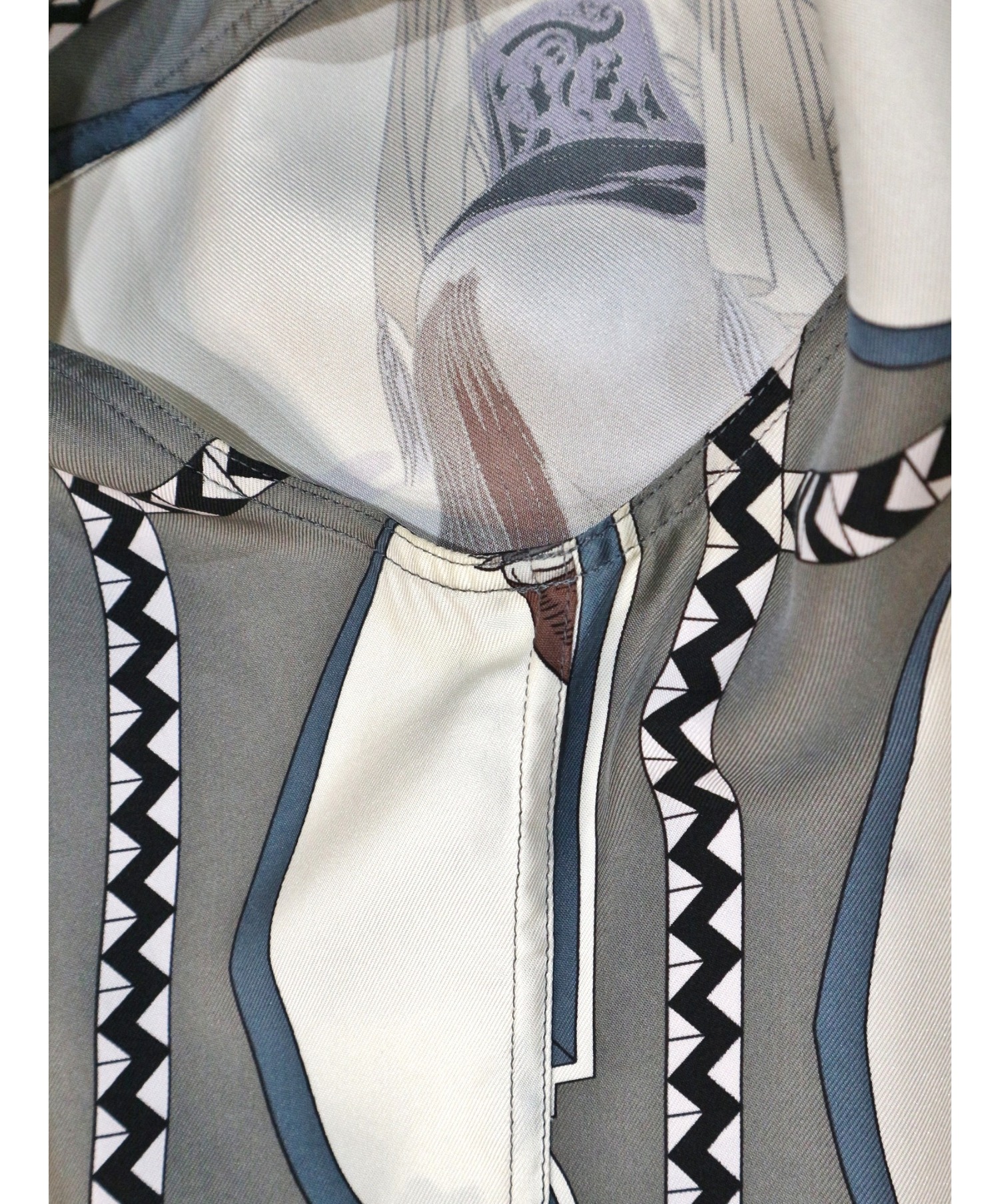 中古・古着通販】HERMES (エルメス) 総柄ノースリーブシルクブラウス