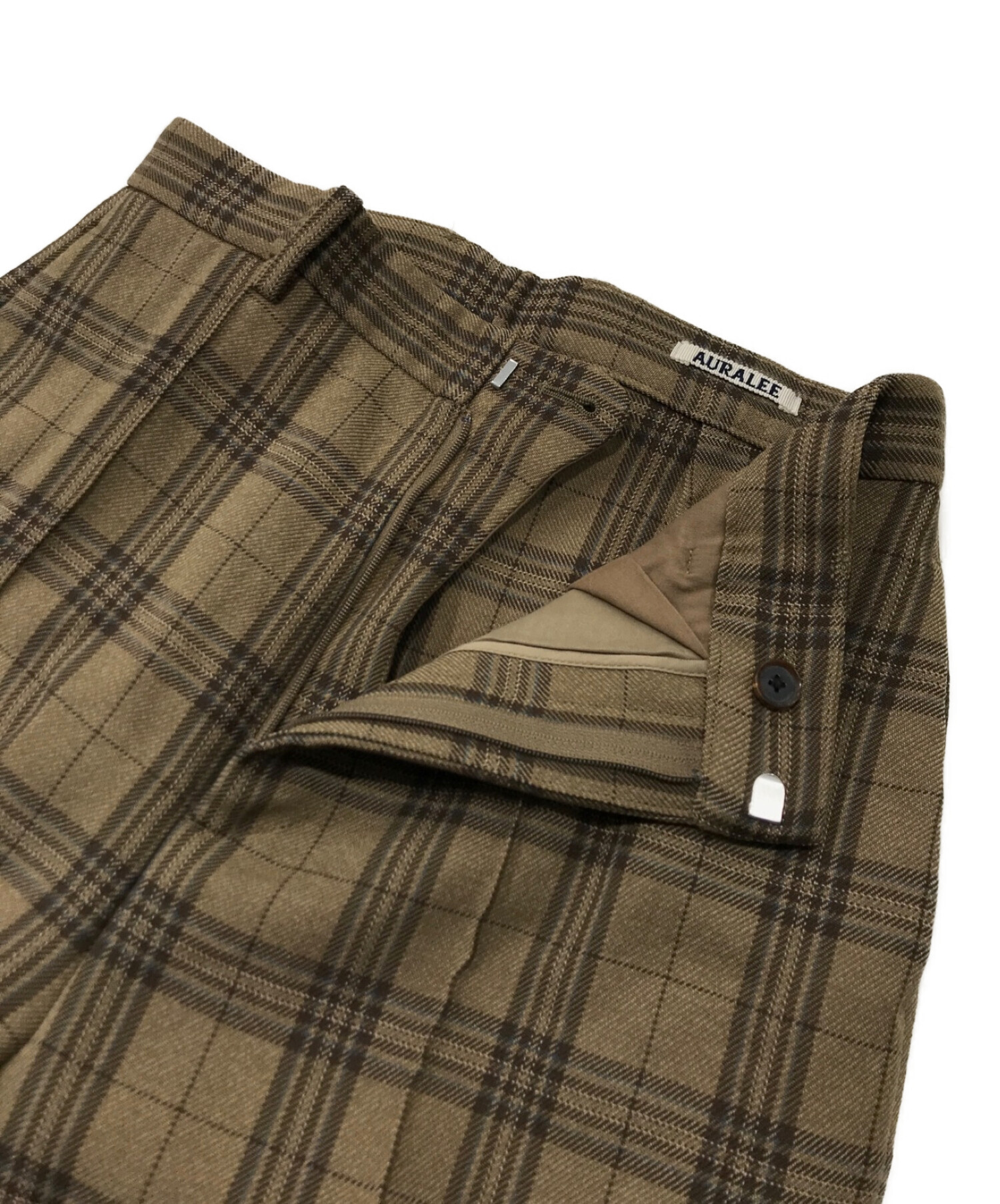 中古・古着通販】AURALEE (オーラリー) WOOL SERGE CHECK SLACKS