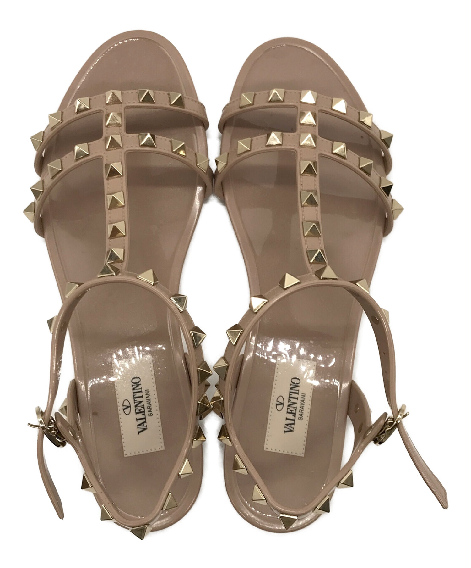 ママValentino  スタッズファーサンダル　38サイズ VALENTINO スタッズ&ミンクファー サンダル レッド | MLS