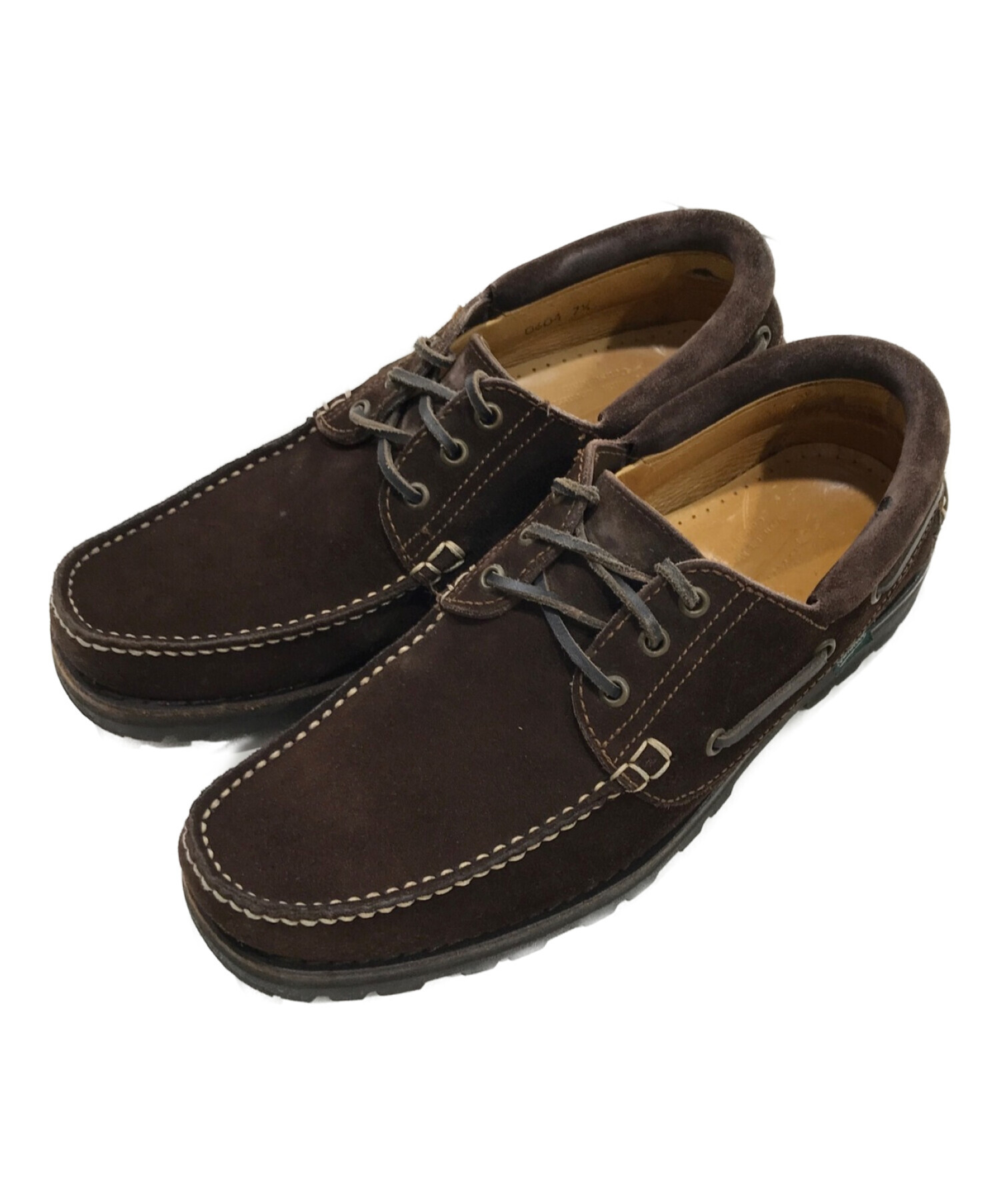 Paraboot ブラウン スエード デッキシューズ 【公式通販】