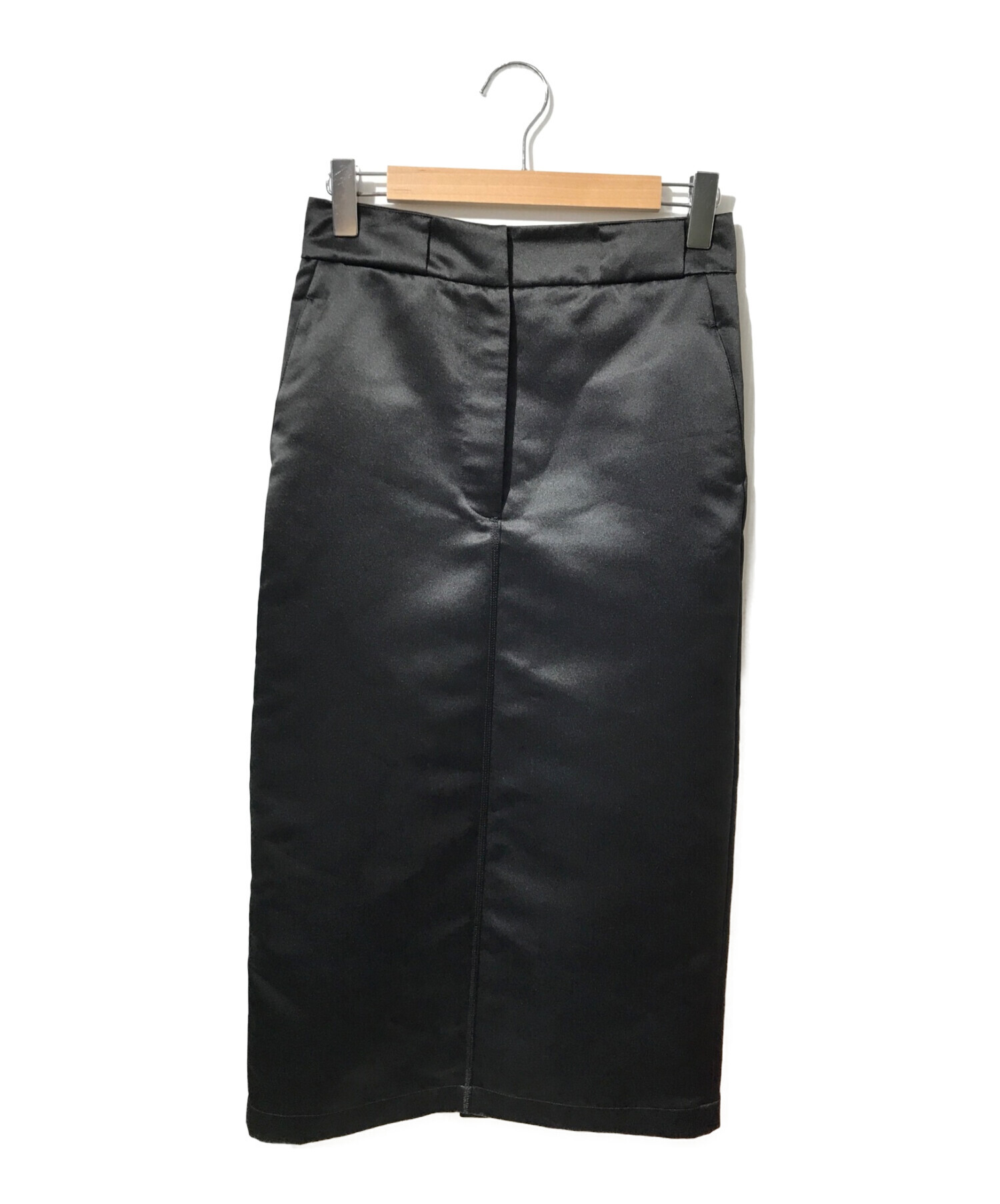 デミルクスビームス.m目黒越子ツヤ感ブラックサテンロングタイトスカート38美品 m47971241217_1.jpg?1761813742