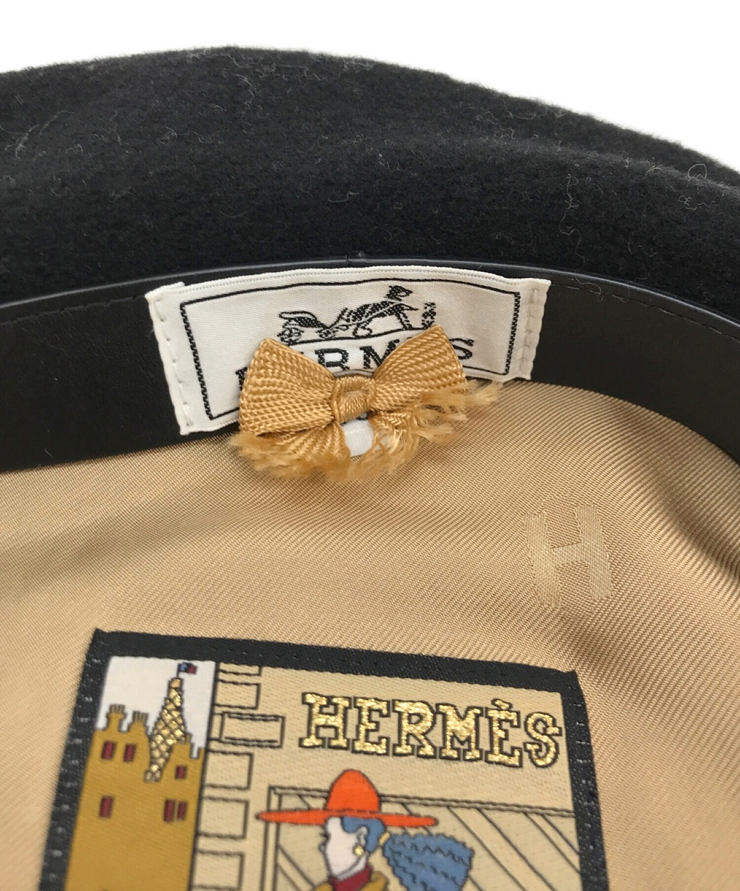 中古・古着通販】HERMES (エルメス) フェリシティベレー帽 ネイビー