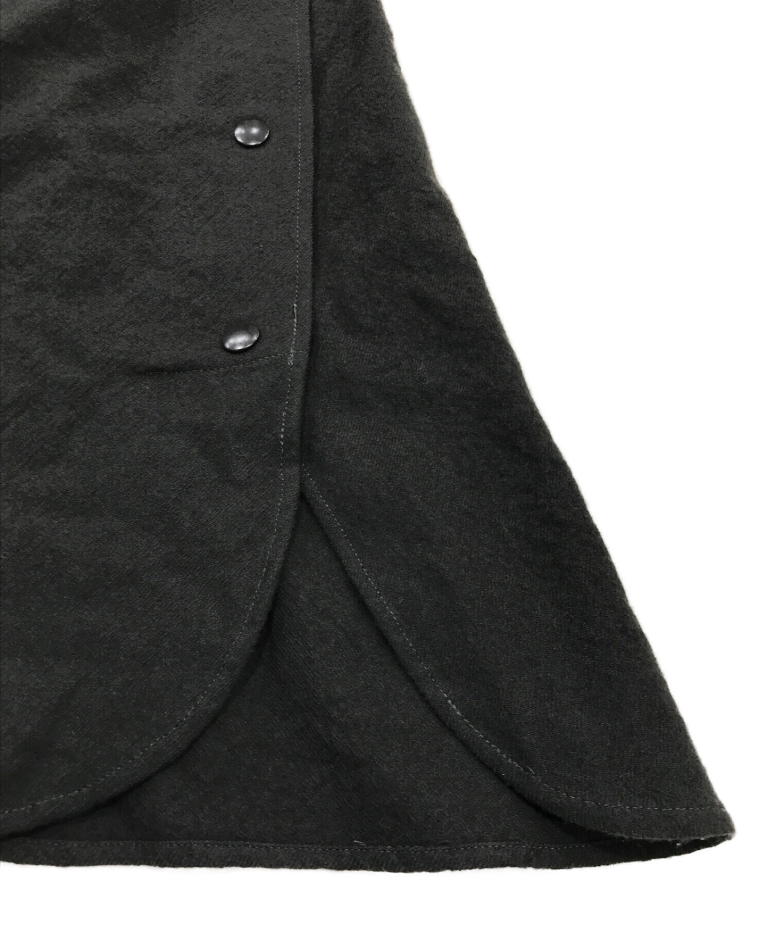 中古・古着通販】Y's (ワイズ) サイドスナップボタンウールシャツ