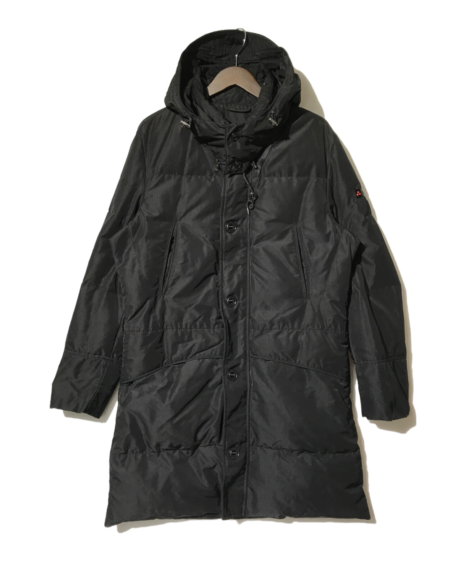 ピューテリーファー付きブラックダウンコート 7561200857_1.jpg