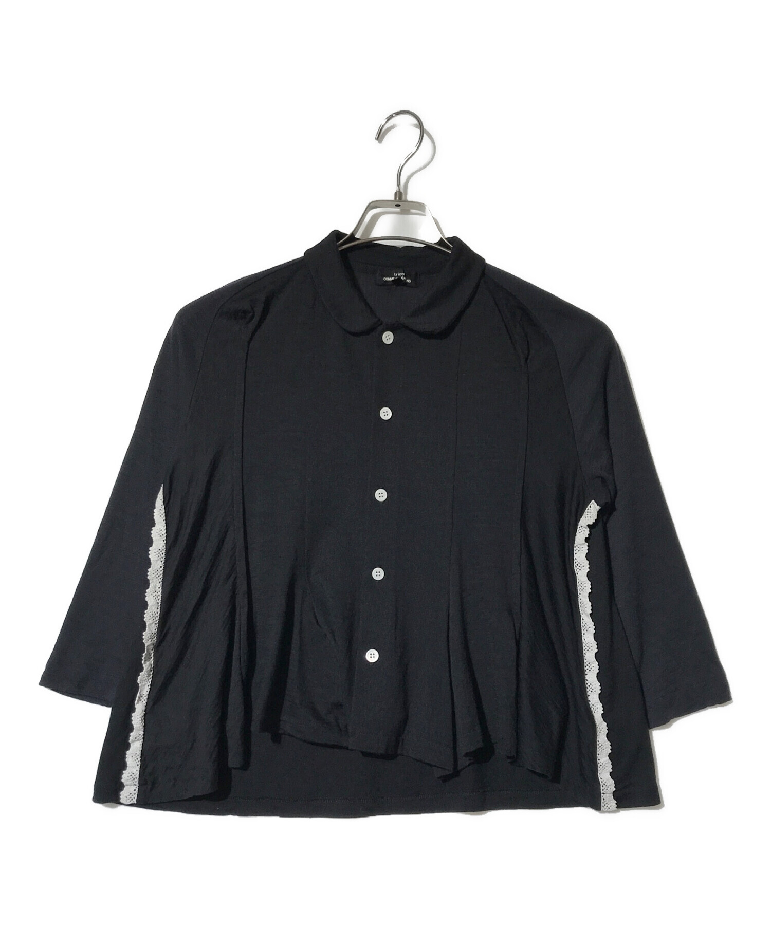 BLACK COMME des GARÇONS レース付きシャツ S