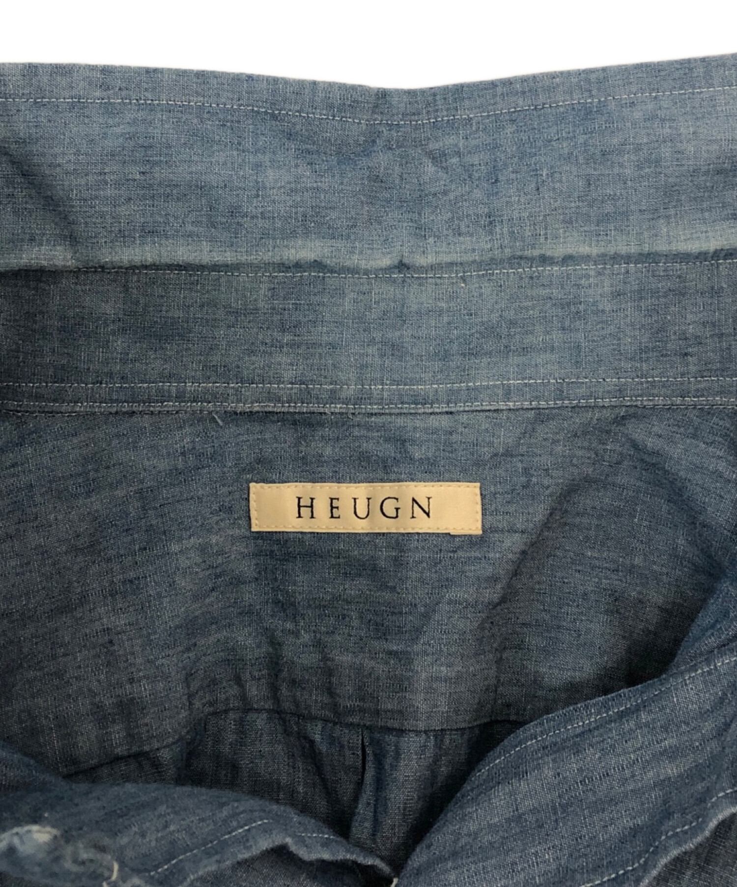 中古・古着通販】HEUGN (ユーゲン) ダンガリーシャツ/SHIRT 027 ブルー 