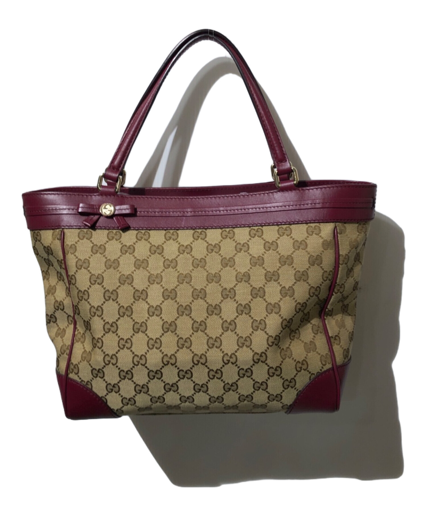 中古・古着通販】GUCCI (グッチ) GGキャンバスリボントートバッグ  