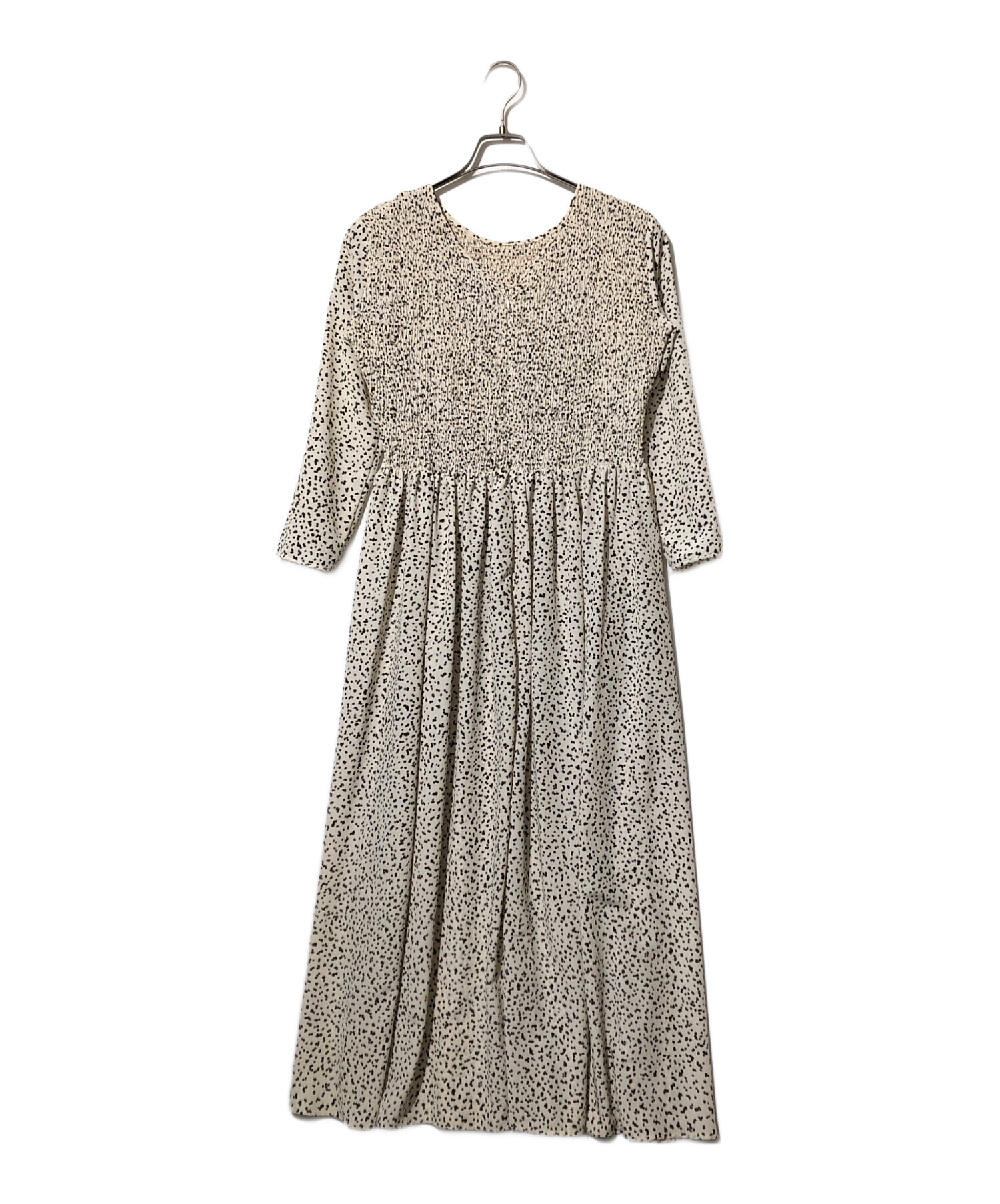 martinique マルティニーク ロングワンピース 紺 パールボタン