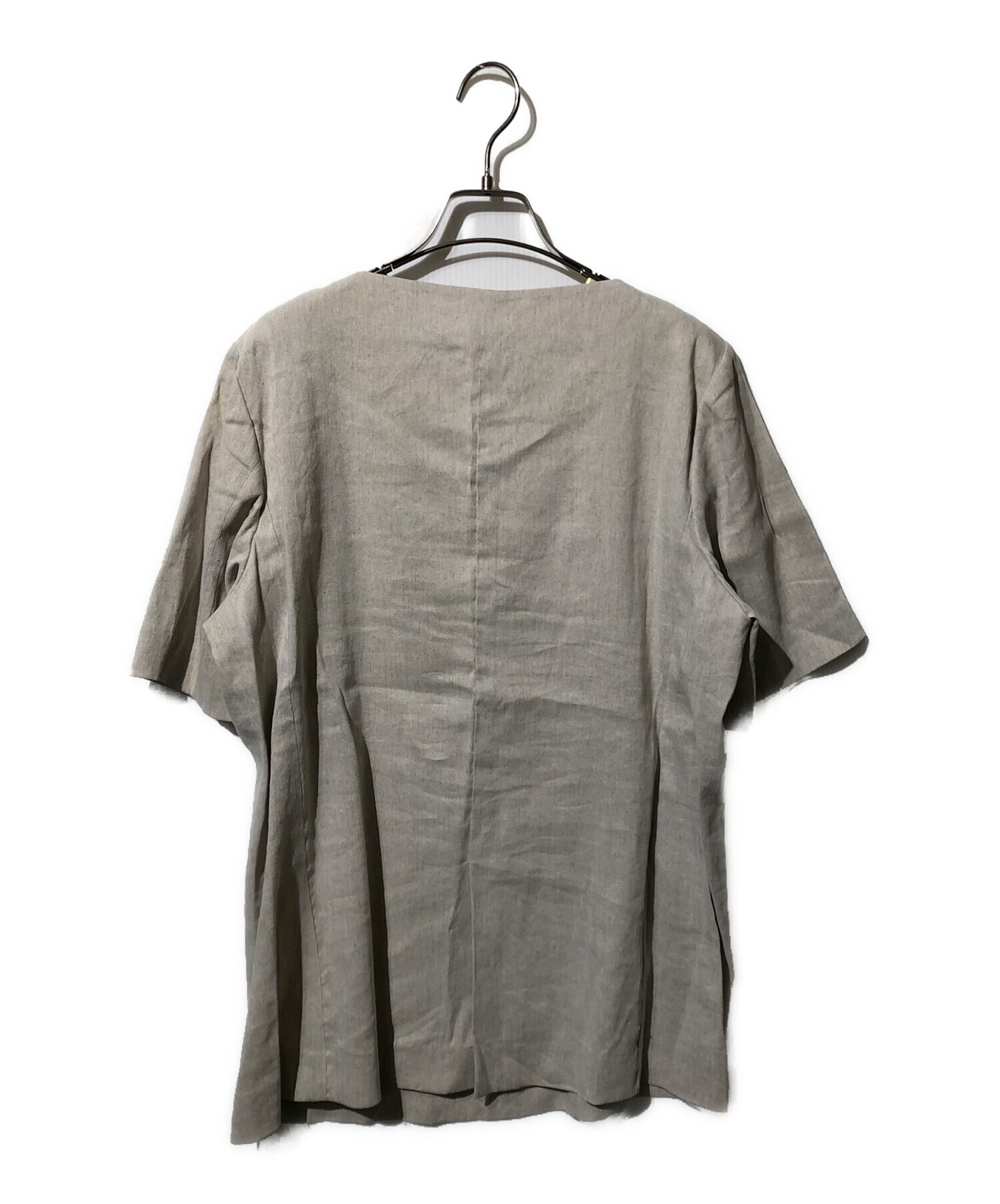 中古・古着通販】M・Fil (エムフィル) リネン混ブラウス ベージュ 