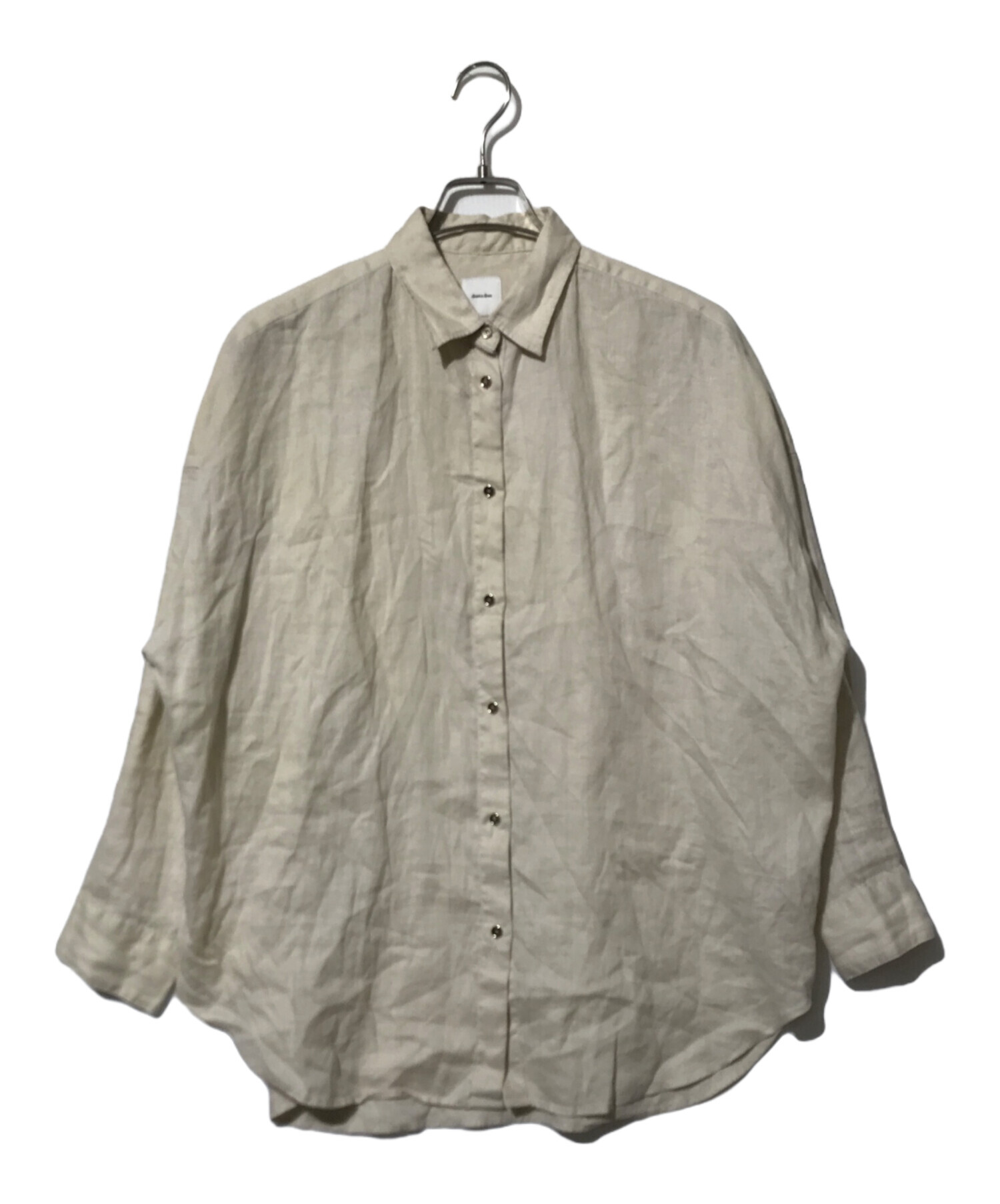 中古・古着通販】Spick and Span (スピックアンドスパン) コットン 新品Spick and Span コットンリネンルーズシャツベージュ
