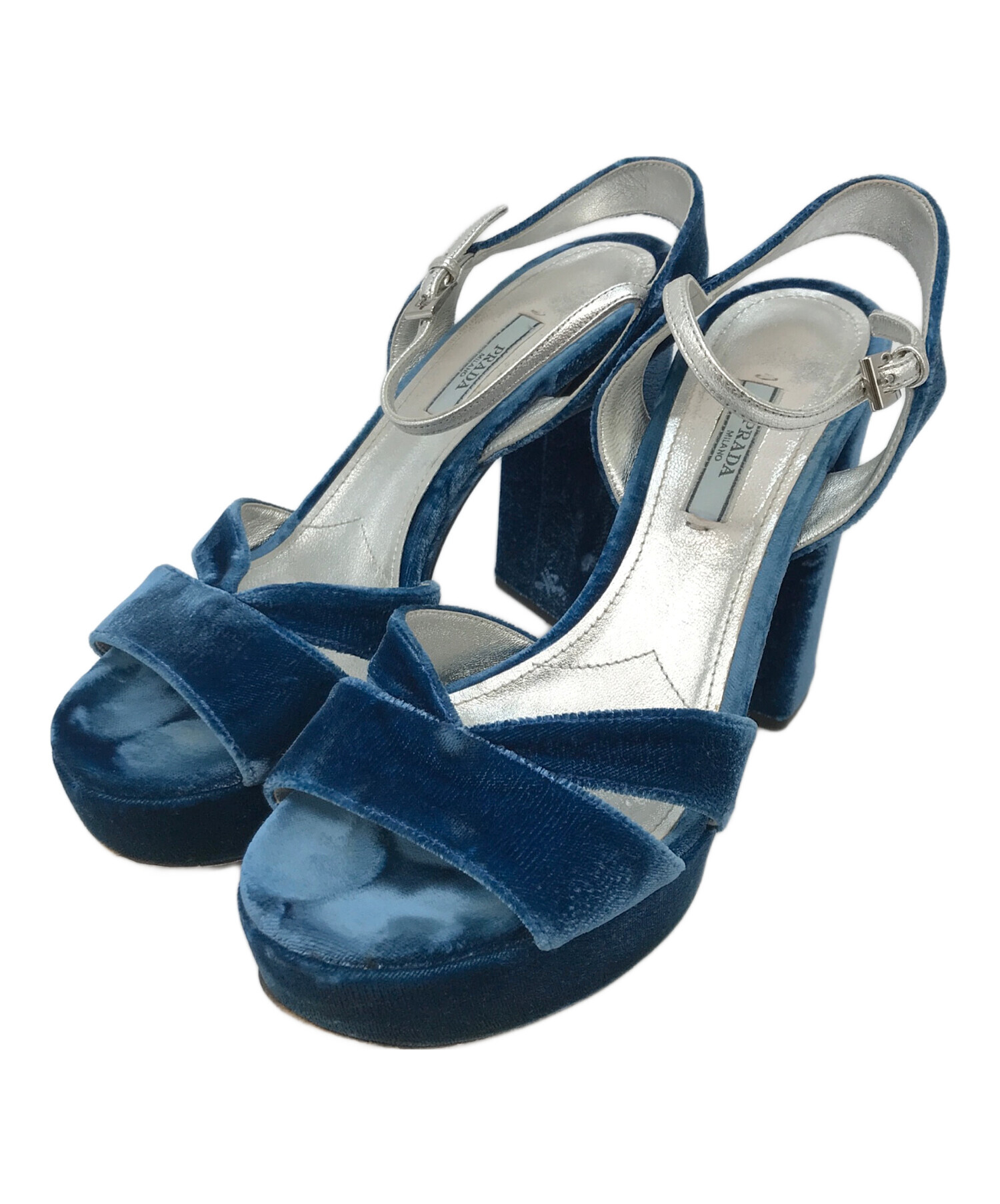 プラダスポーツ ビーチサンダル ブルー 水色 39 PRADA SPORTS PRADA