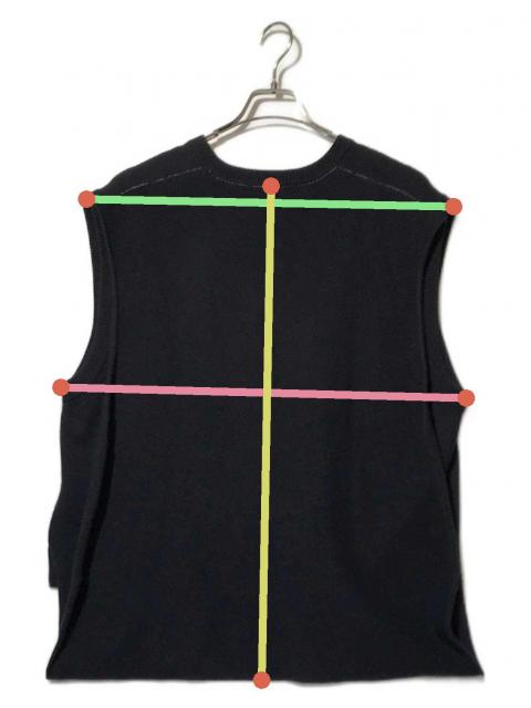 中古・古着通販】stein (シュタイン) BACK DOUBLE KNIT VEST ネイビー