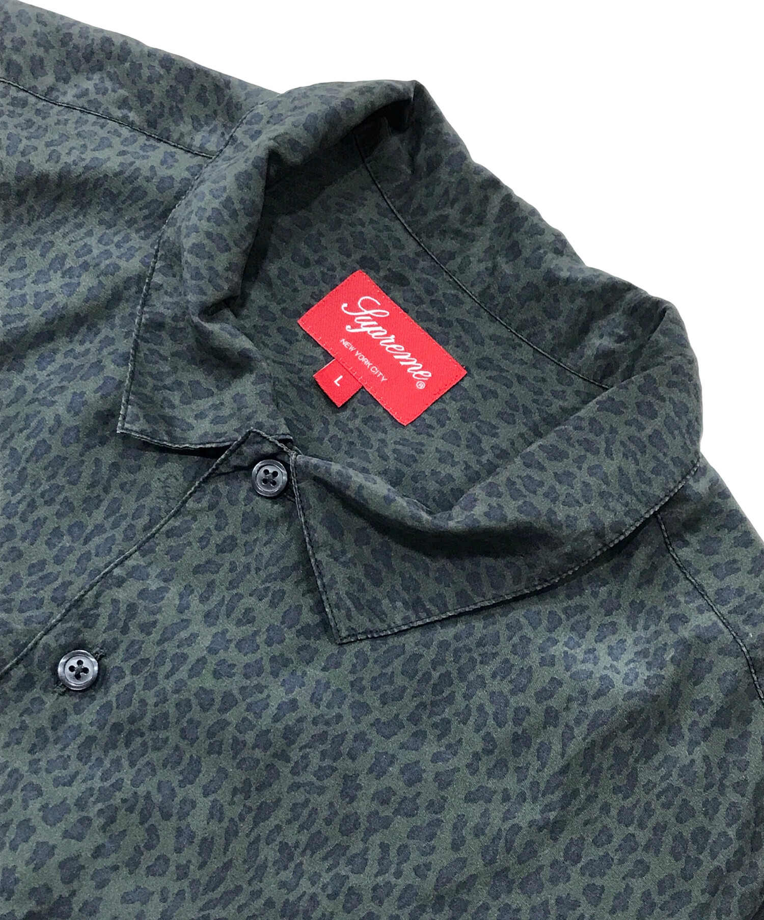 中古・古着通販】SUPREME (シュプリーム) レオパードシルクシャツ