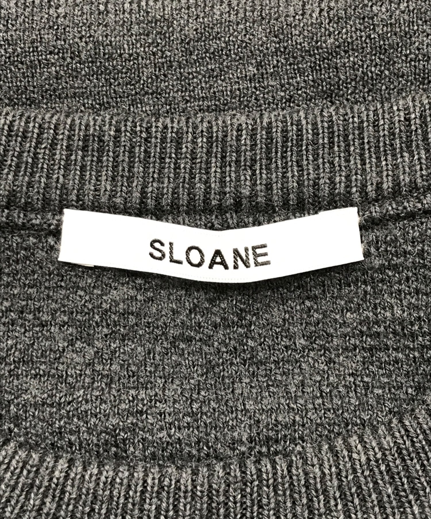 【新品未使用タグ付き】SLOANE クルーネック ニット S グレー スローン 中古・古着通販】SLOANE (スローン) クルーネックニット グレー