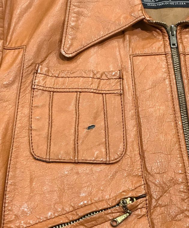 中古・古着通販】Sears (シアーズ) レザージャケット ブラウン サイズ