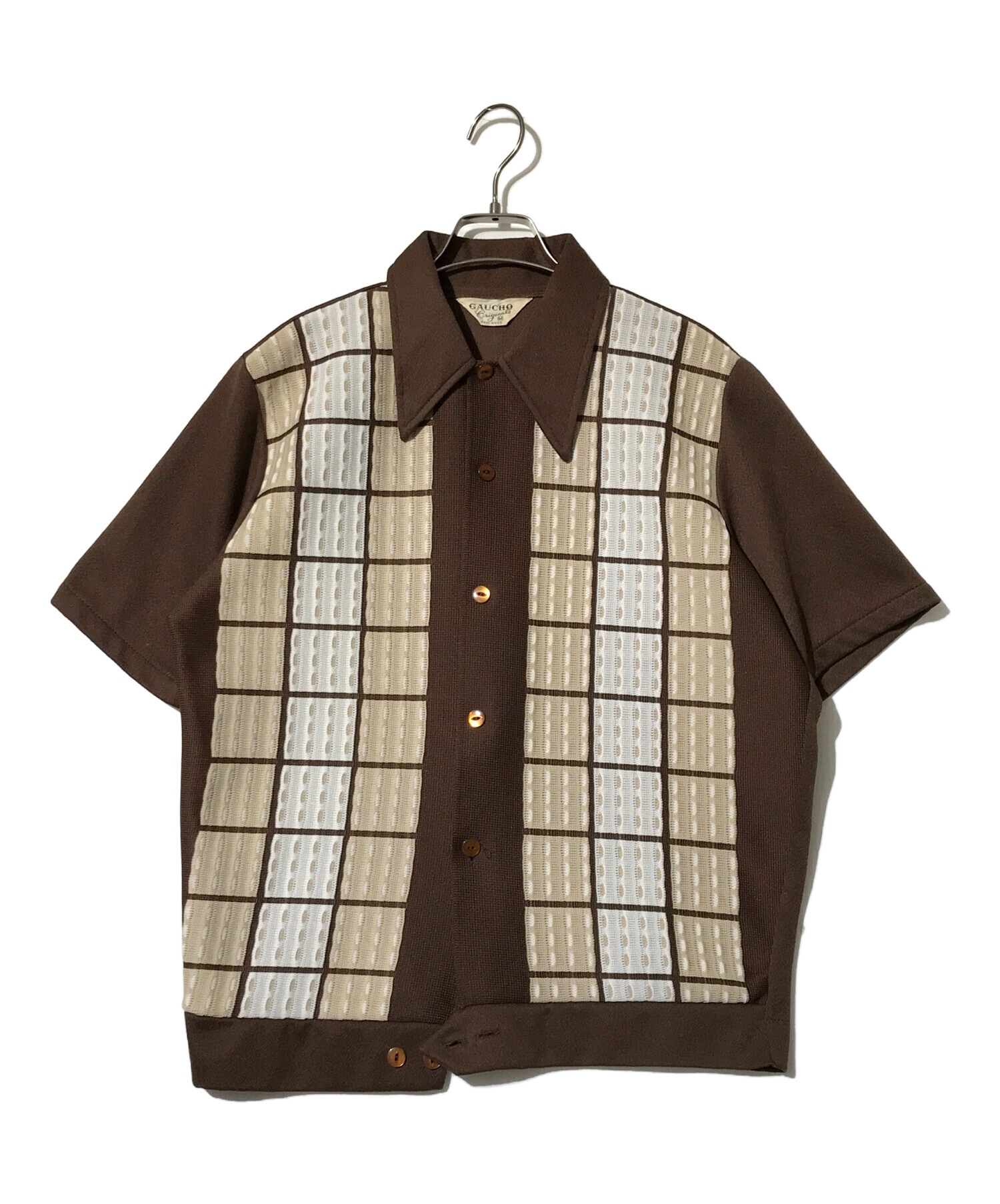 中古・古着通販】GAUCHO (ガウチョ) ヴィンテージニットシャツ 