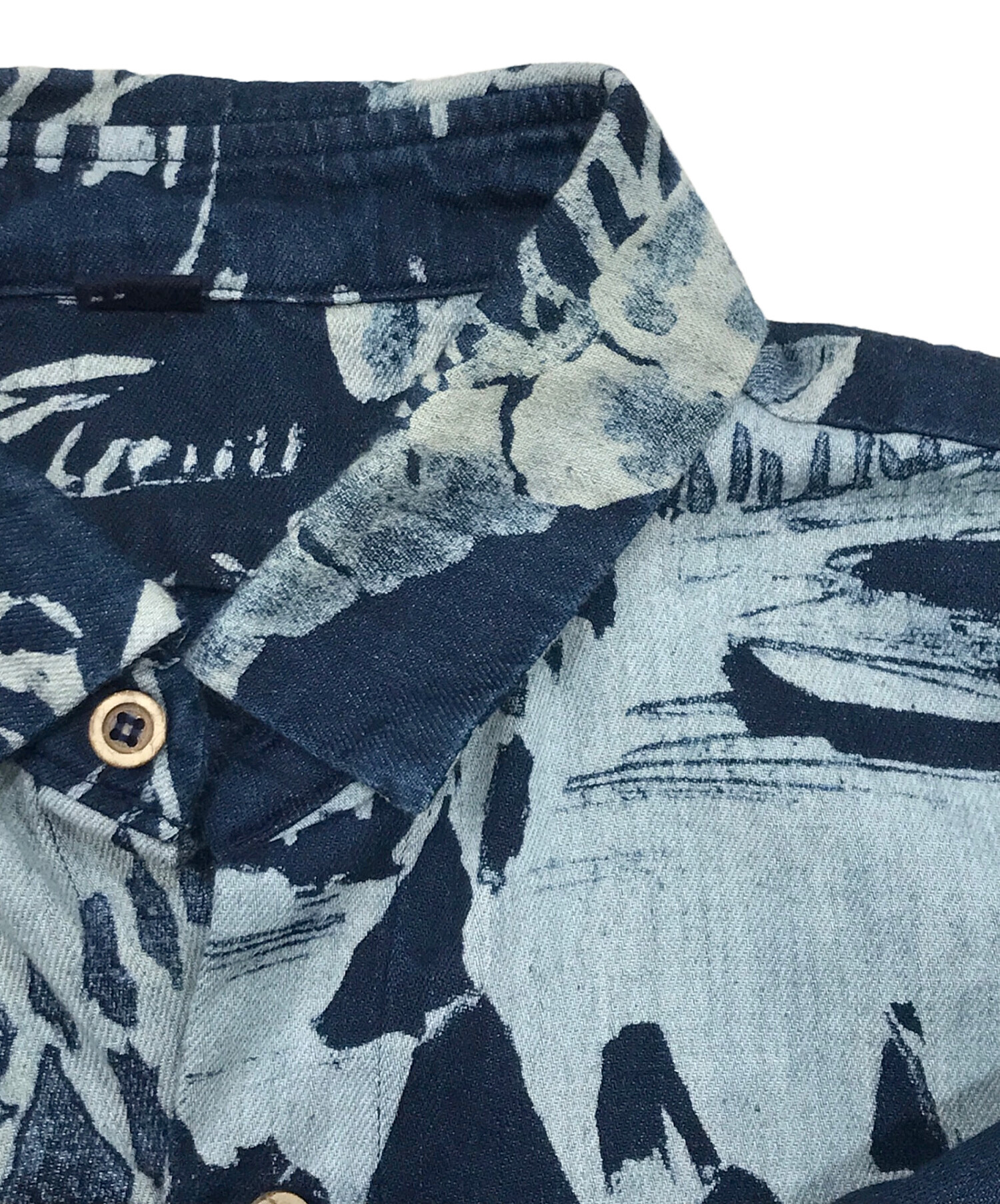 45R YAMALOHAプリントの908チロルシャツ（インディゴ）