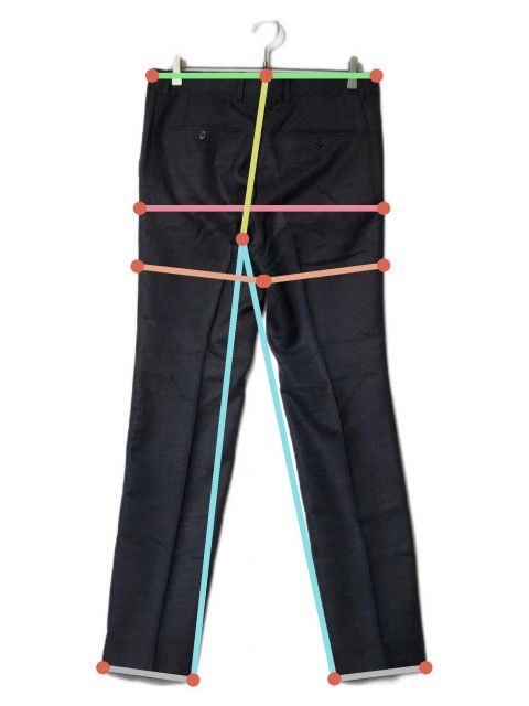 ラルディーニ　LARDINI ミリタリー　カーゴパンツ　ブートニエール　濃紺 ラルディーニ LARDINI ミリタリー カーゴパンツ ブートニエール