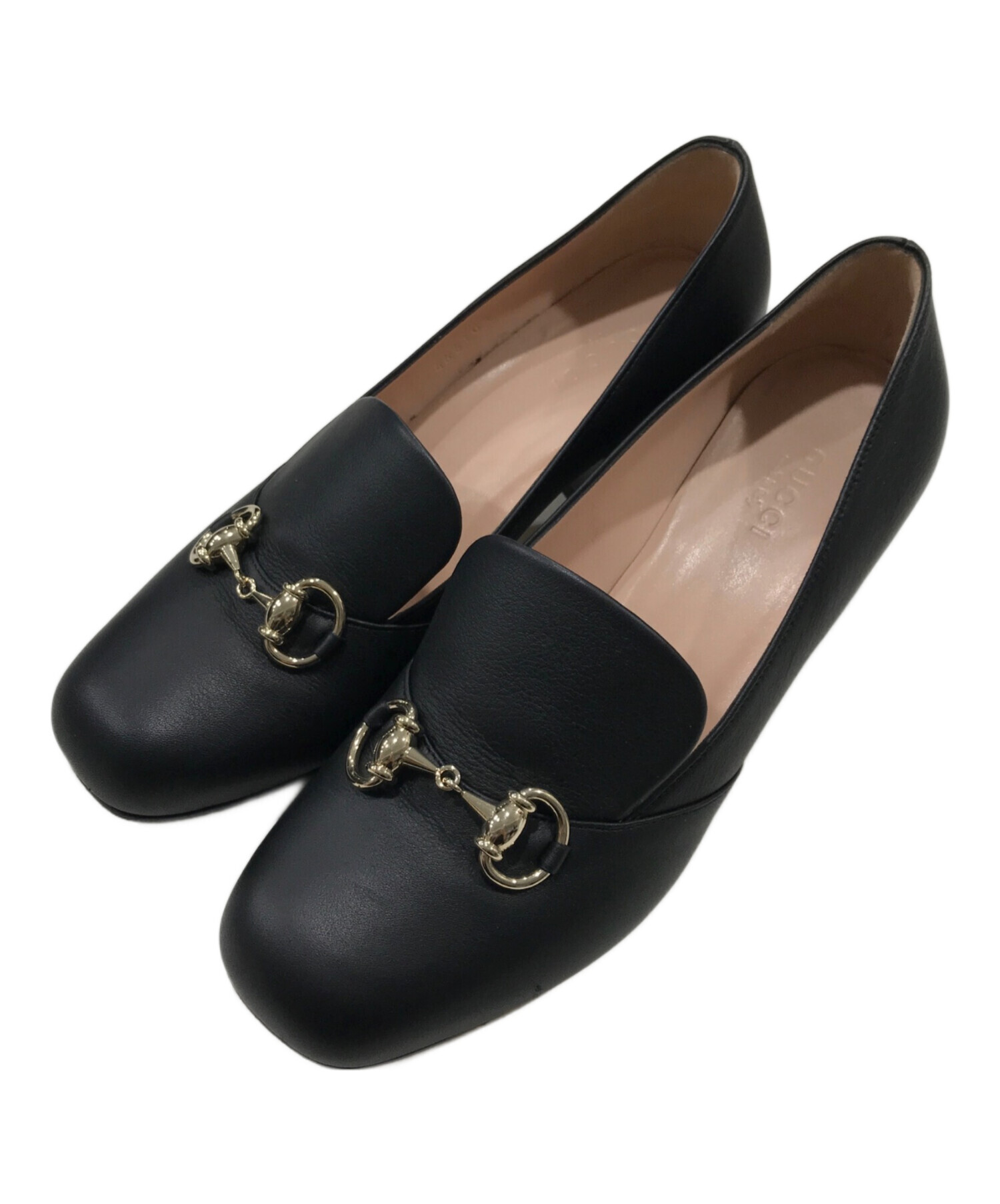 中古・古着通販】GUCCI (グッチ) ホースビットローファー ブラック 