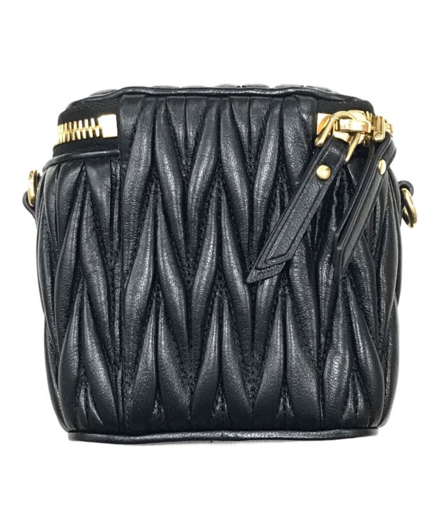 miu miu ハンドバッグ マテラッセ MIU MIU マテラッセ ハンドバッグ ネイビー ゴールド レザー