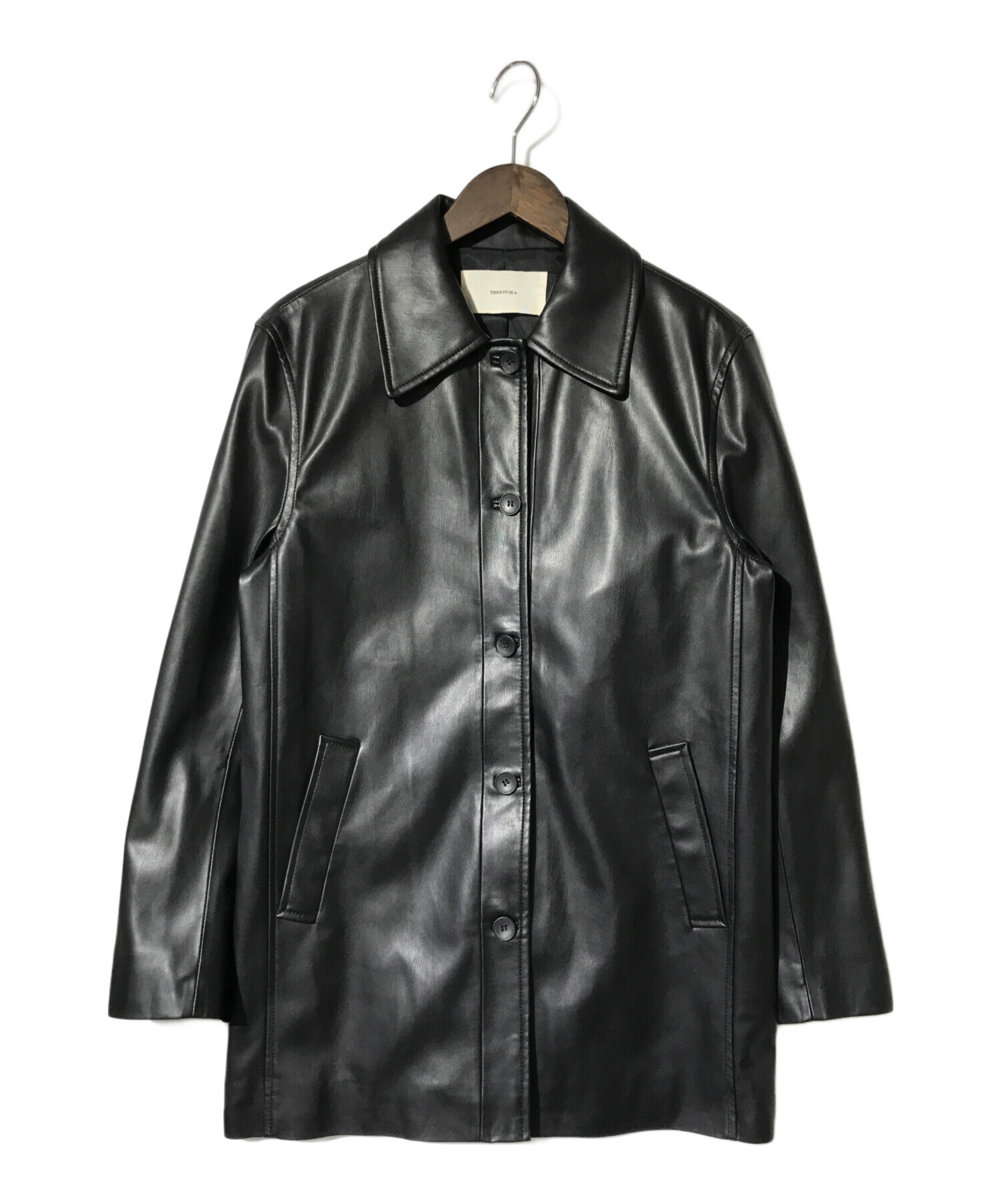 ☆未使用☆TODAYFUL　トゥデイフル　黒 エコレザーテイラージャケット38 ☆未使用☆TODAYFUL トゥデイフル 黒 エコレザーテイラージャケット38