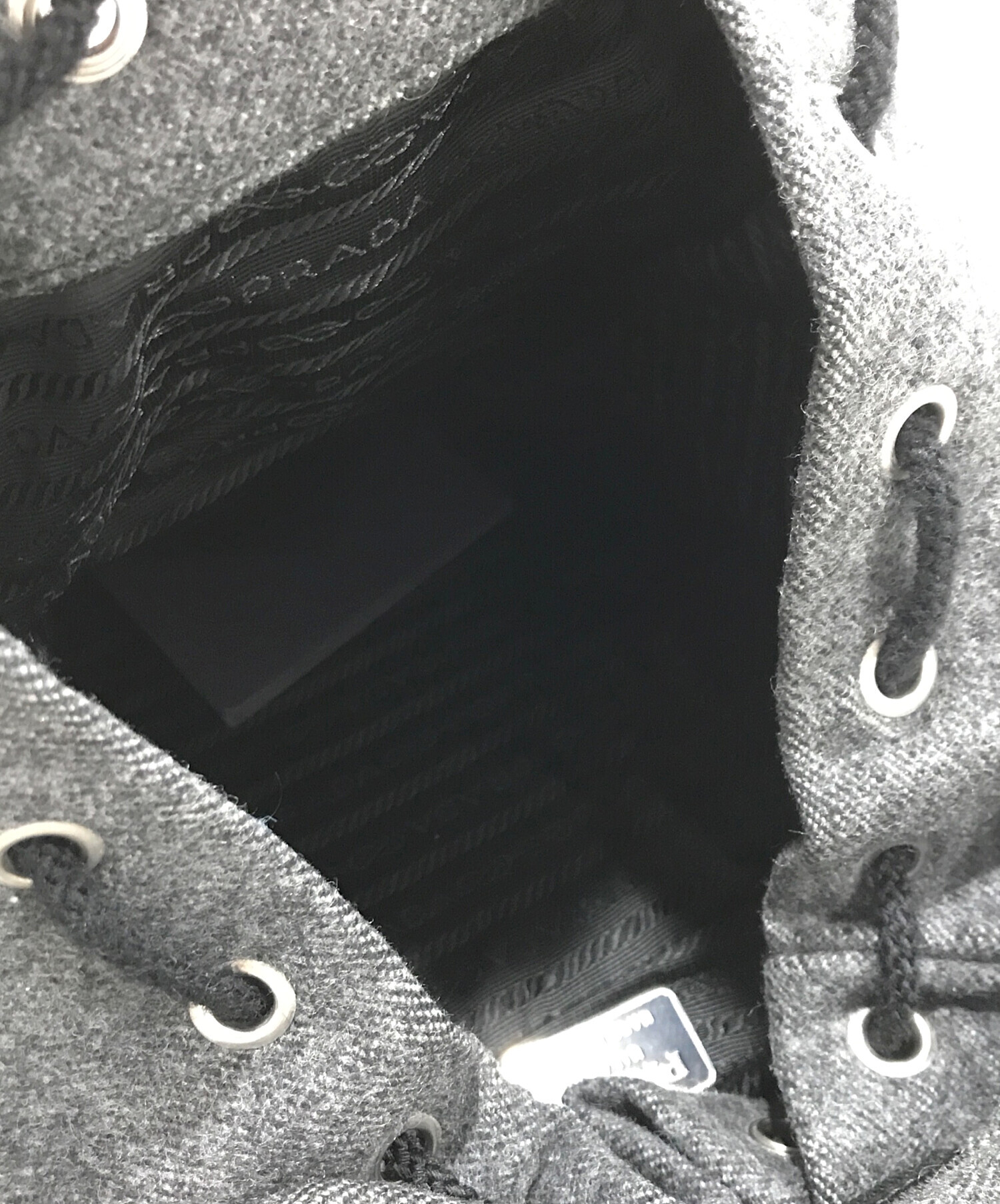 中古・古着通販】PRADA (プラダ) FELTRO ミニリュック グレー