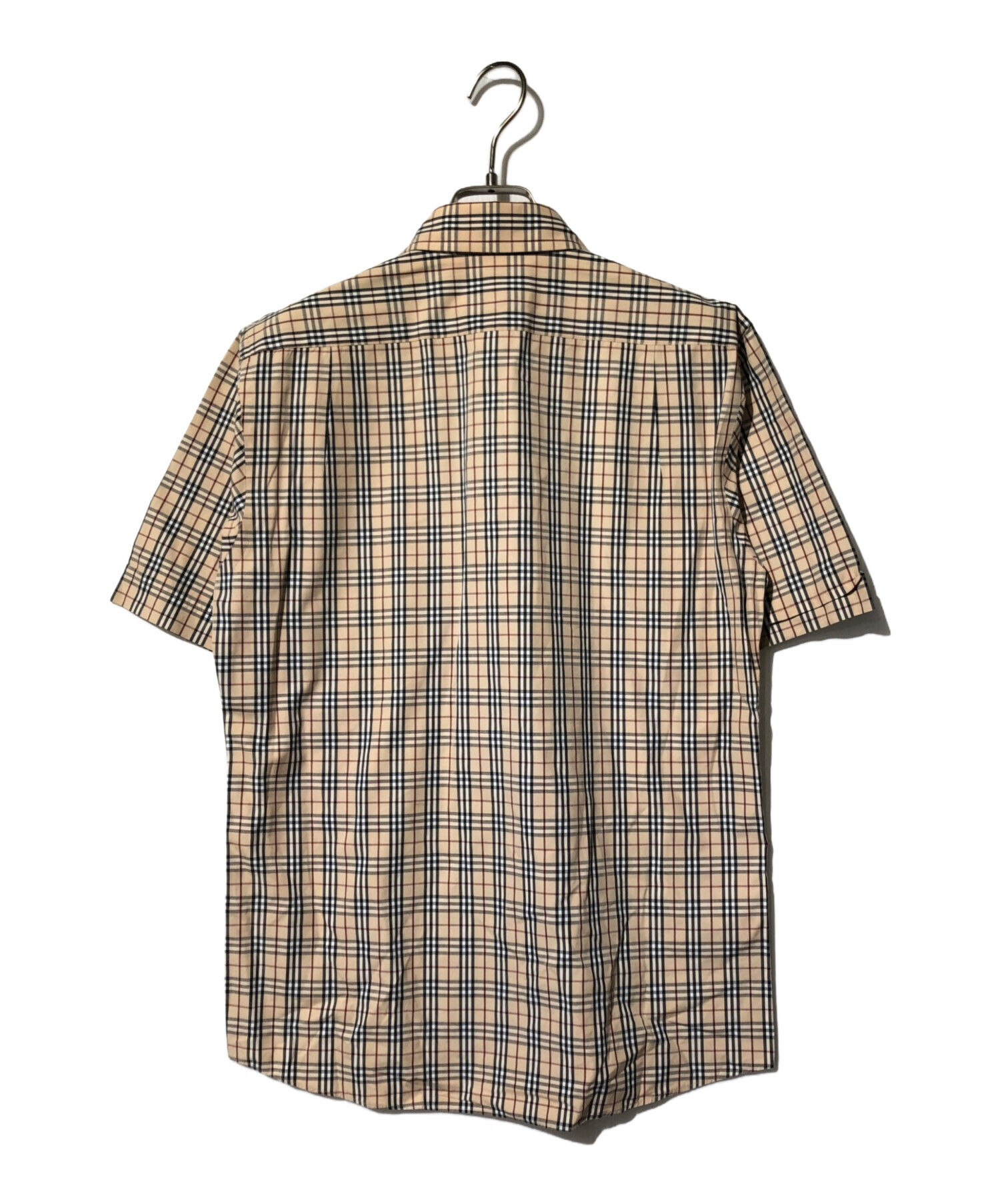バーバリーブラックレーベル ノバチェック シャツジャケット ベージュ メンズ 中古・古着通販】BURBERRY BLACK LABEL (バーバリーブラックレーベル