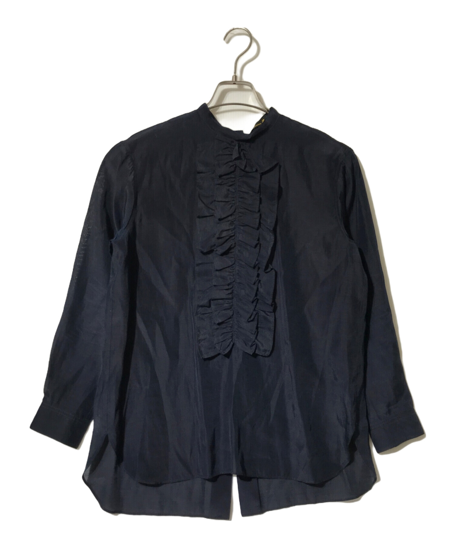 Drawerフリルブラウス 中古・古着通販】DRAWER (ドゥロワー) シルク