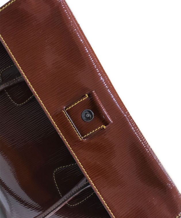 中古・古着通販】PRADA (プラダ) エナメル加工バック ブラウン