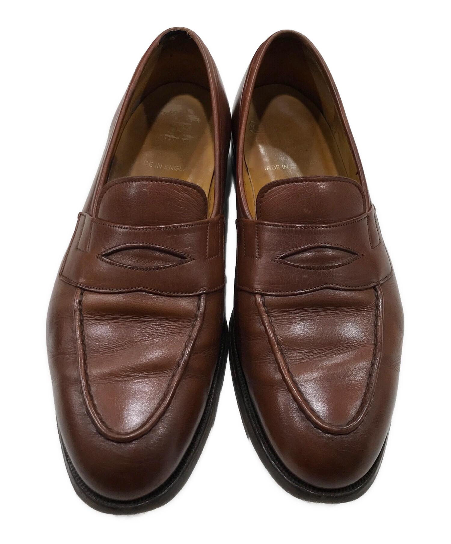 【美品】グレンソン　ブラウン　レザー　タッセル　ローファー　6D 美品】グレンソン ブラウン レザー タッセル ローファー 6D グレンソン